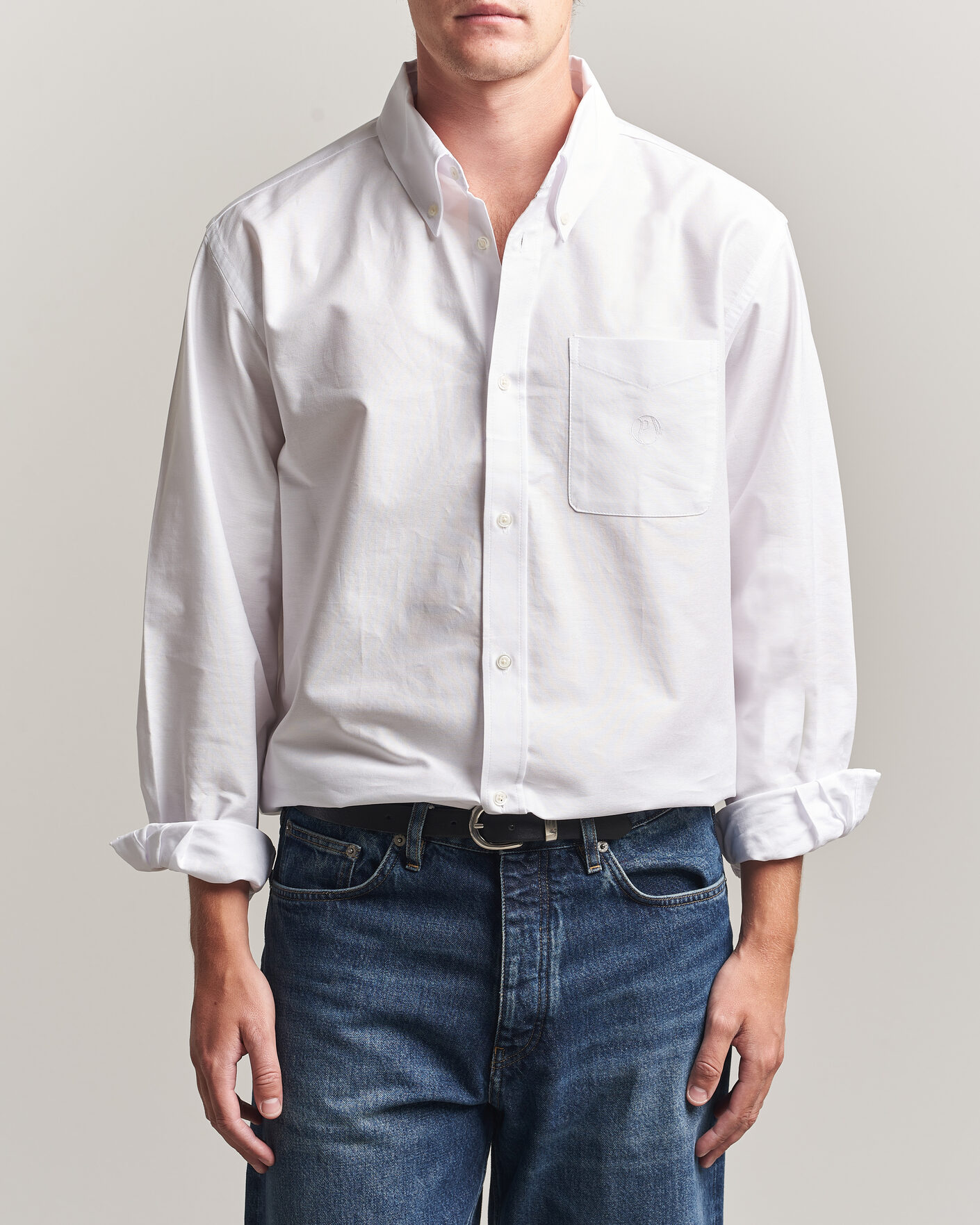 Hombres | Camisas | Palmes | Deuce Oxford Shirt White