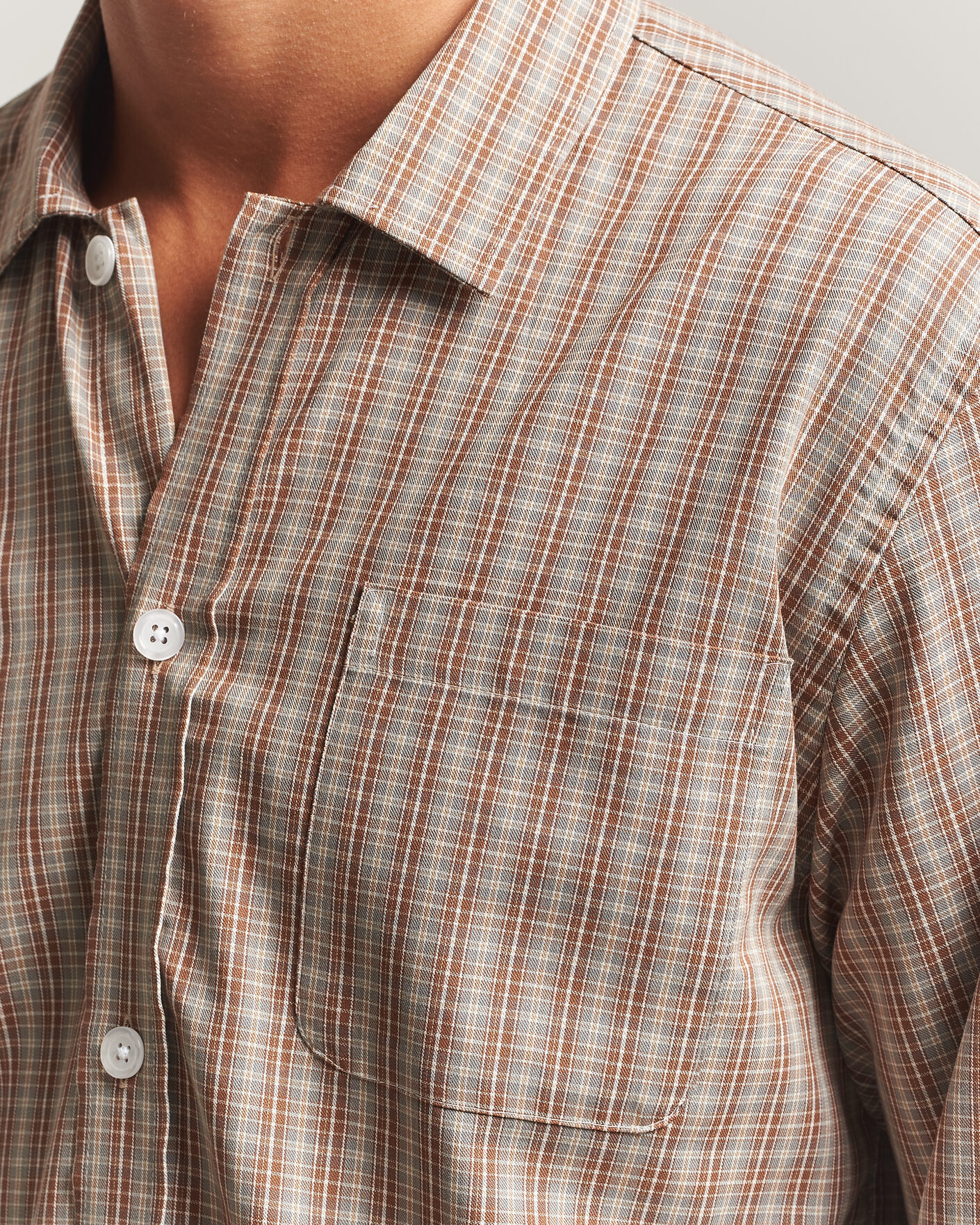 Hombres | Camisas | Palmes | Fault Shirt Brown Check