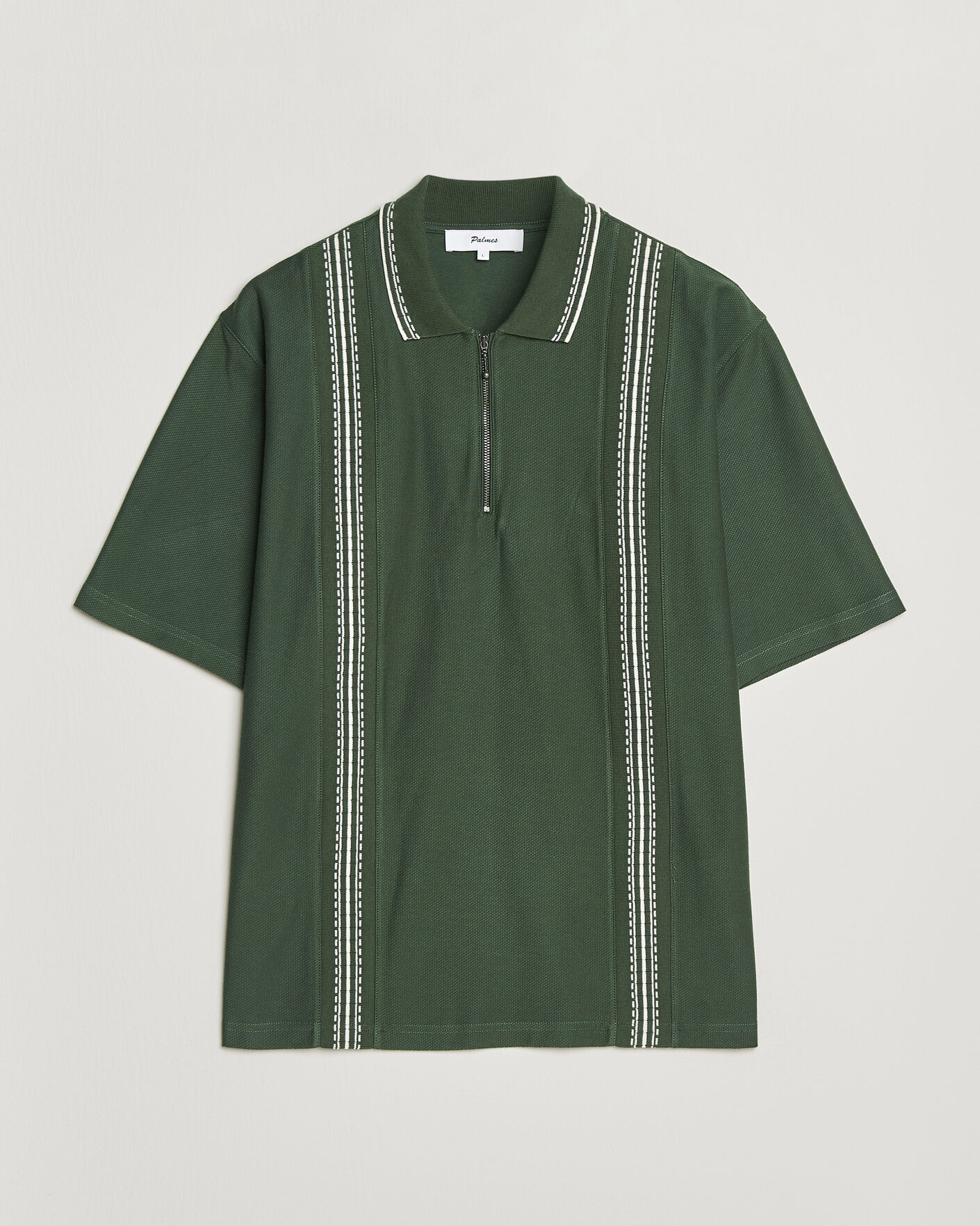 Hombres | Polos | Palmes | Panel Zip Polo Green