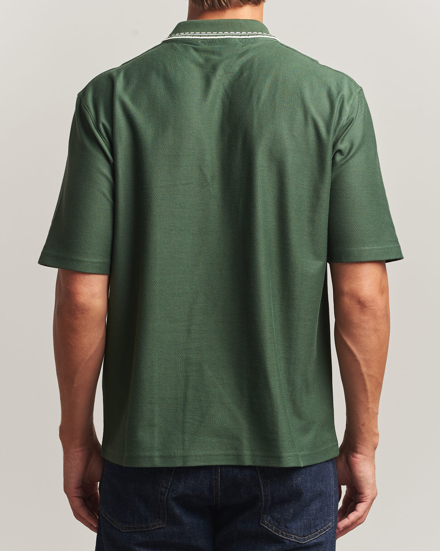 Hombres | Polos | Palmes | Panel Zip Polo Green