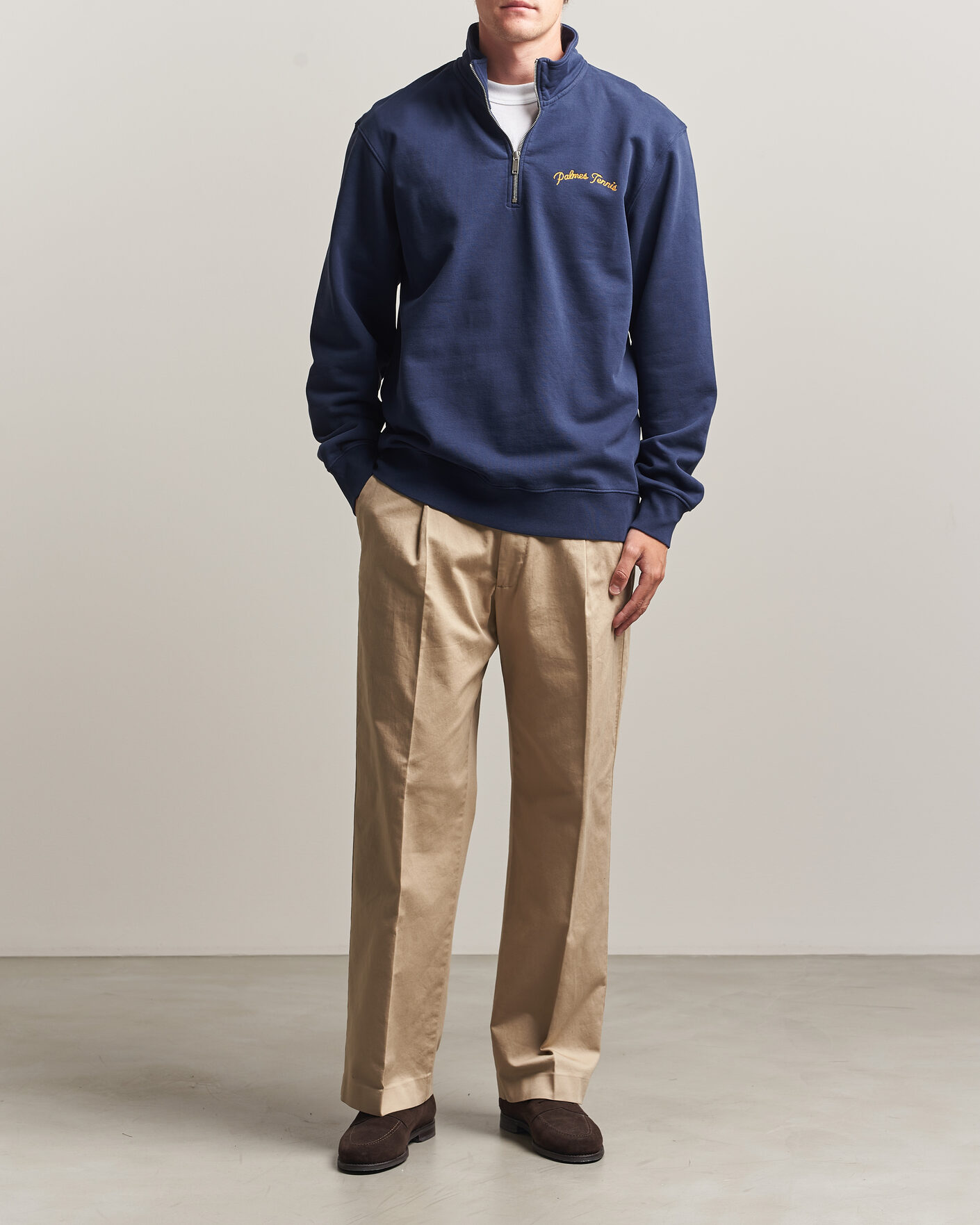 Hombres | Jerséis y prendas de punto | Palmes | Western Zip Sweatshirt Navy