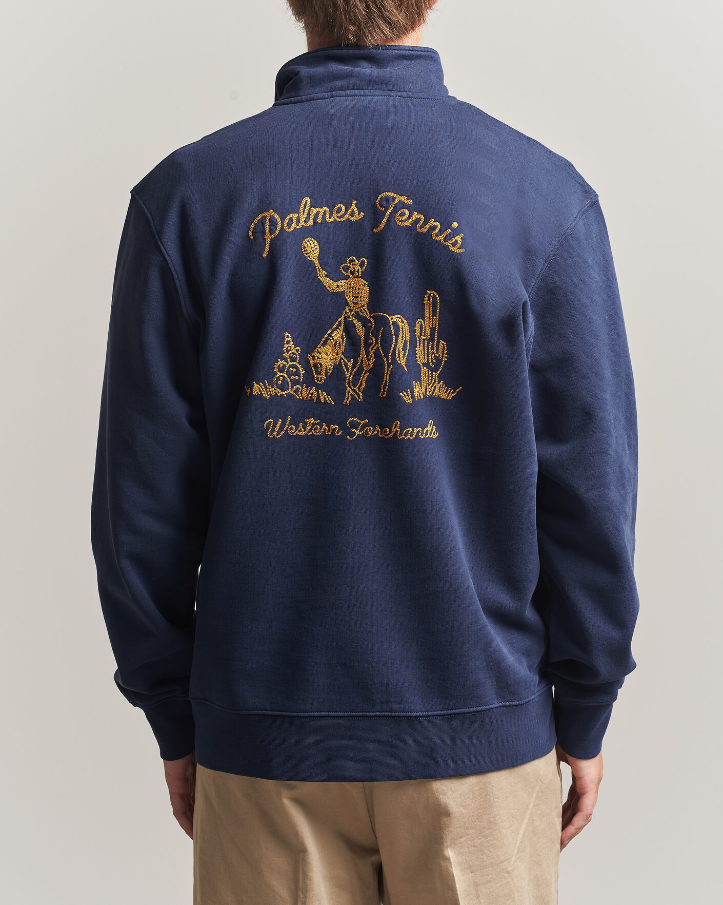 Hombres | Jerséis y prendas de punto | Palmes | Western Zip Sweatshirt Navy