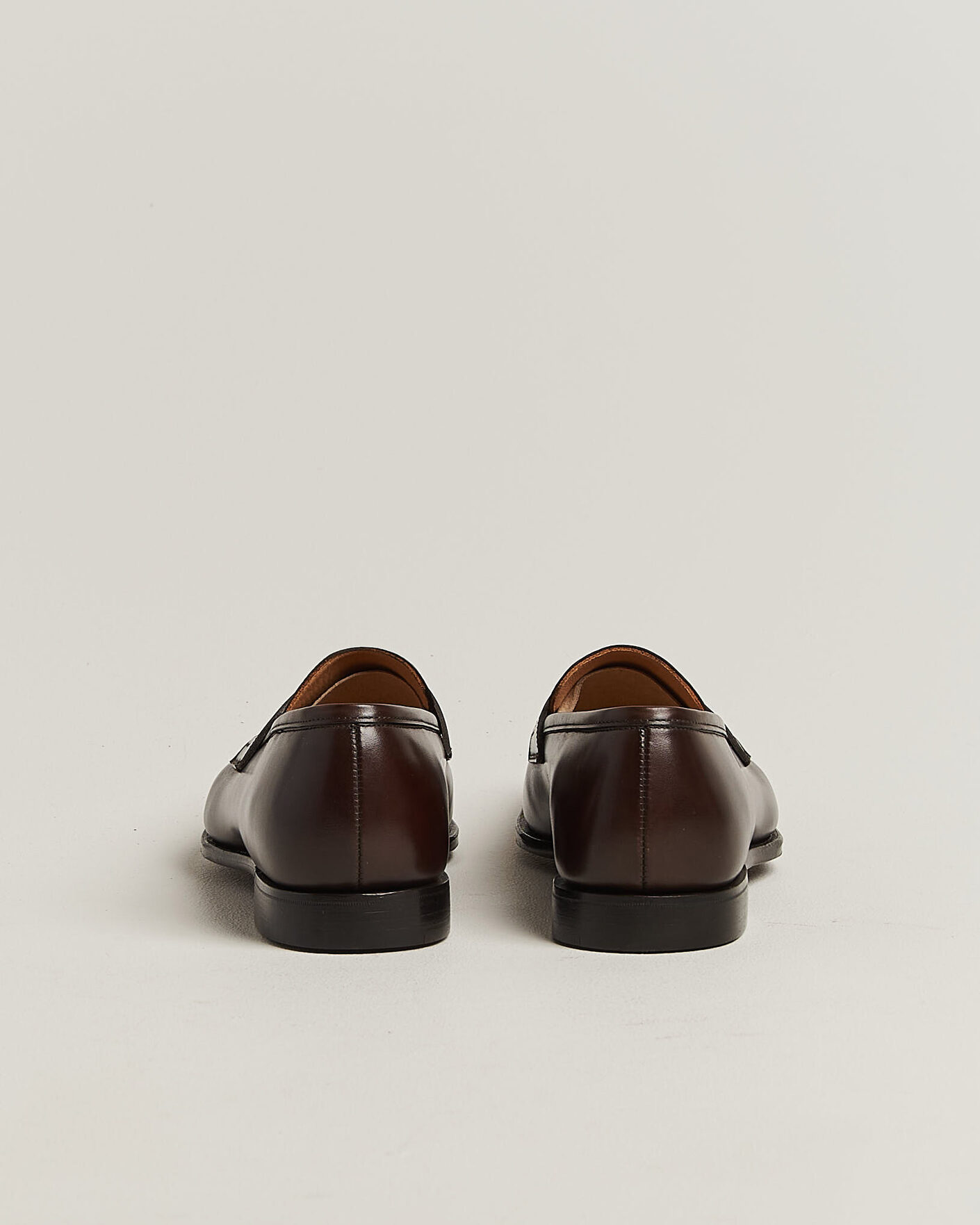 Hombres | Mocasines | Crockett & Jones | Crawford Handgrade Penny Loafer Dk Brown Antique Calf