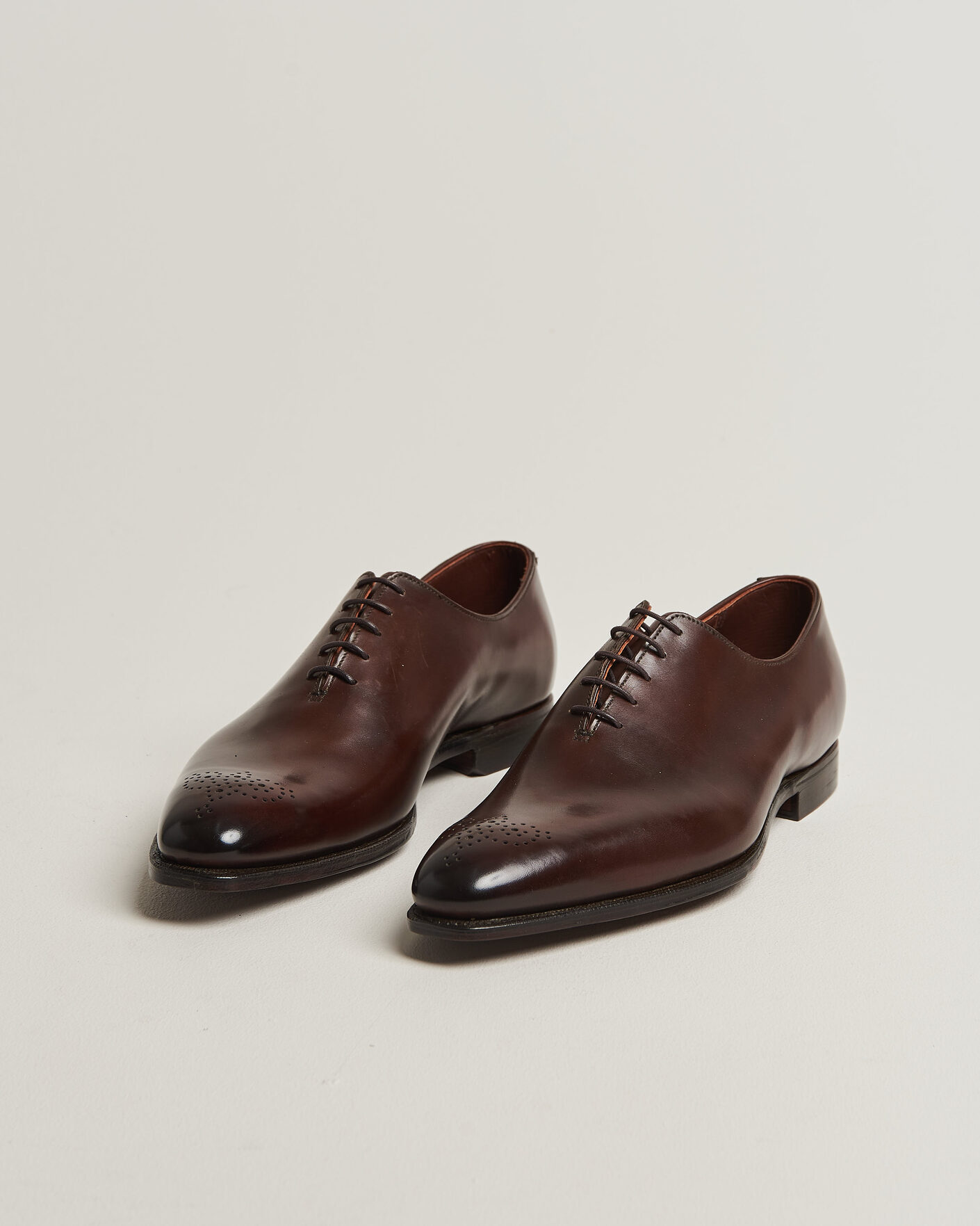 Hombres | Zapatos Oxford | Crockett & Jones | Weymouth 2 Handgrade Wholecut Dk Brown Antique Calf