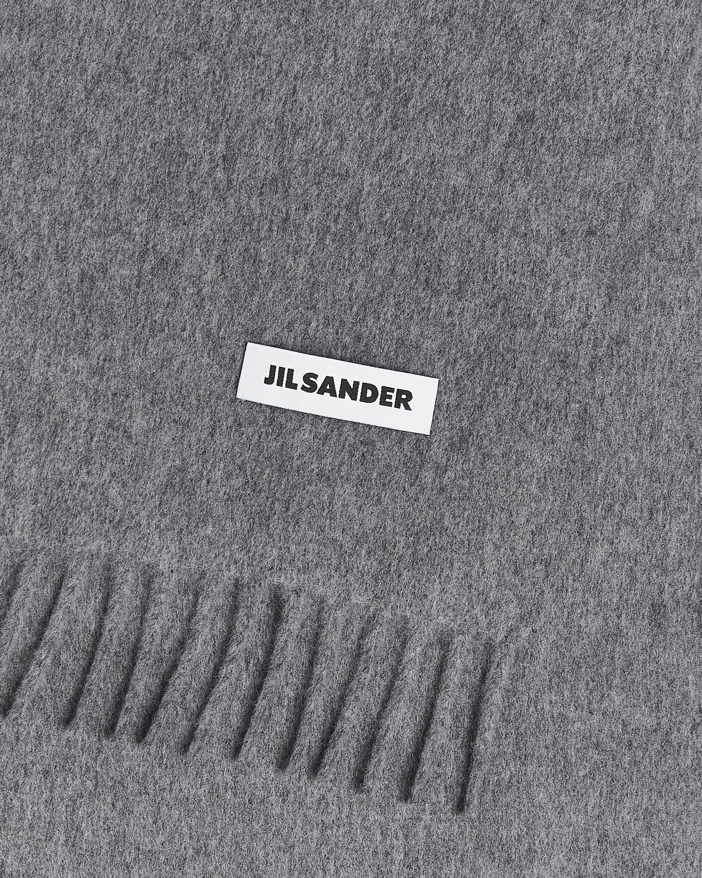 Hombres | Bufandas | Jil Sander | Plain Logo Scarf Grey Melange
