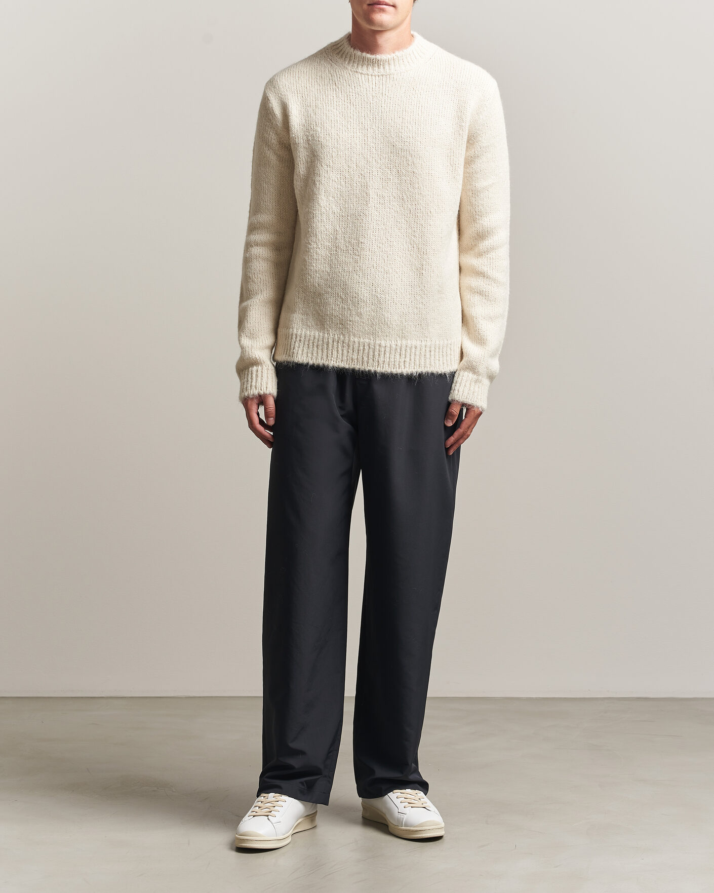 Hombres | Jerséis y prendas de punto | Jil Sander | Rib Knit Sweater Off White