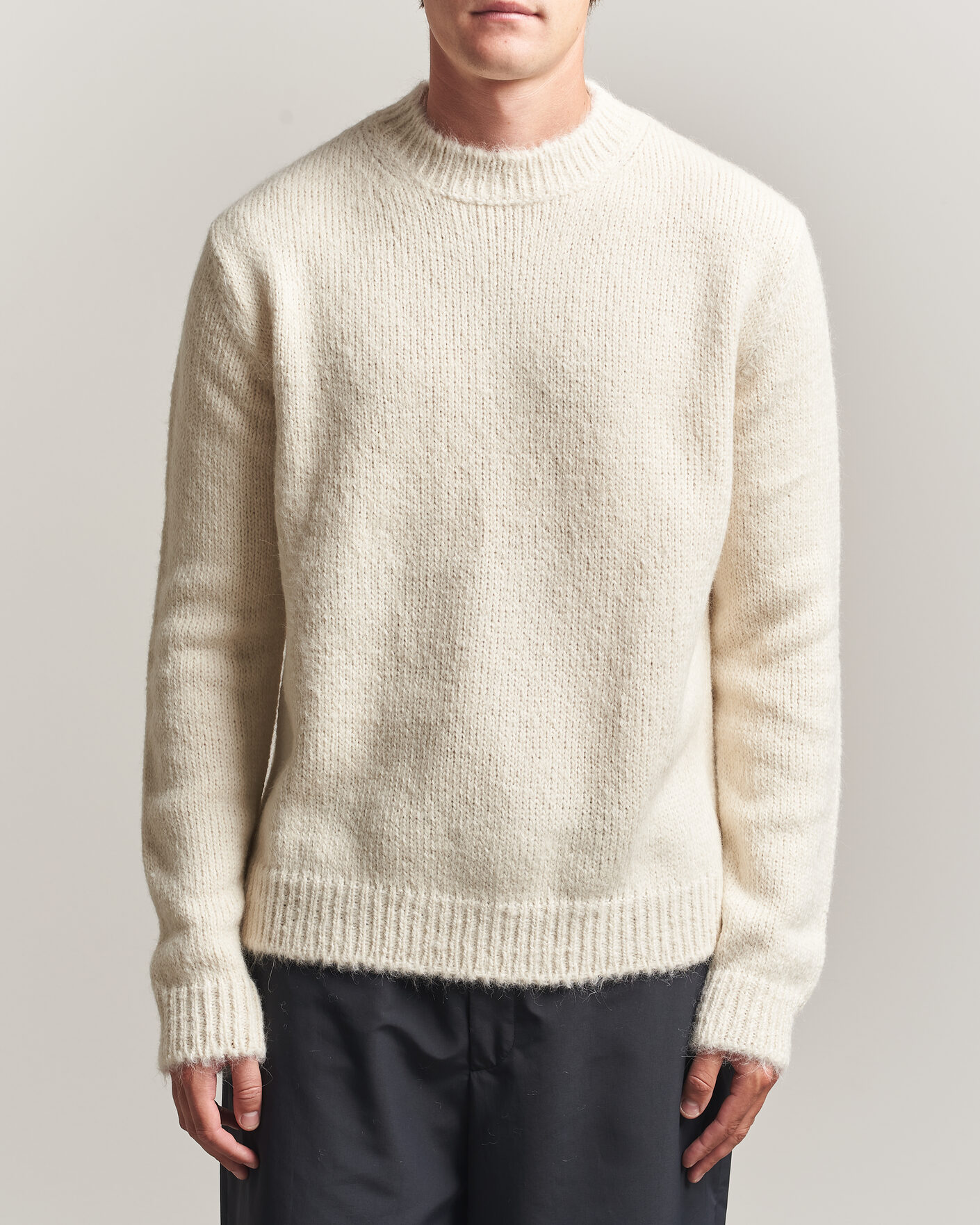 Hombres | Jerséis y prendas de punto | Jil Sander | Rib Knit Sweater Off White