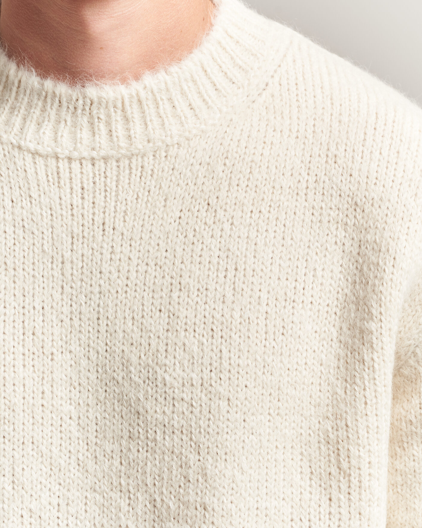 Hombres | Jerséis y prendas de punto | Jil Sander | Rib Knit Sweater Off White