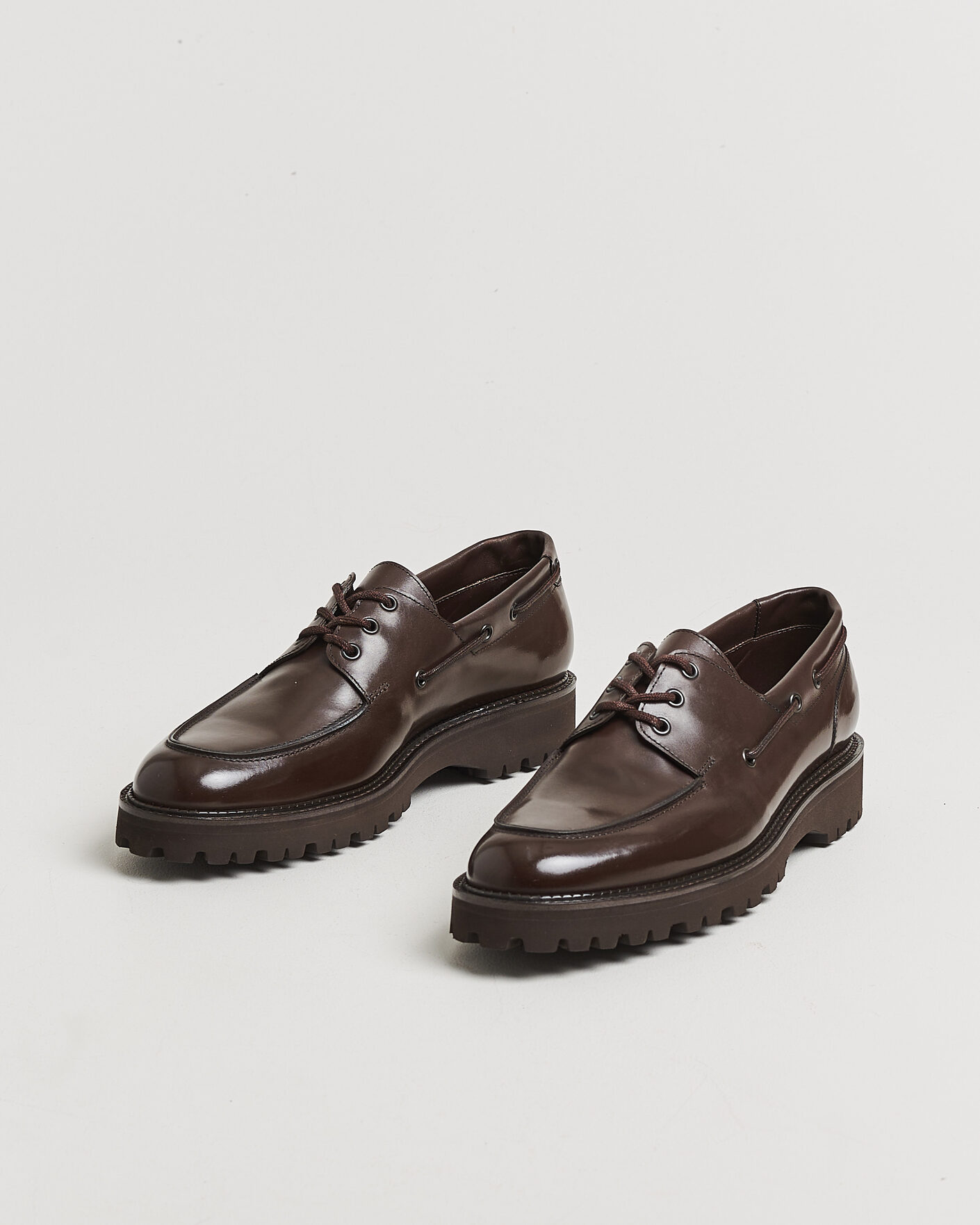 Hombres | Zapatos derby | John Lobb | Tide Moc Toe Derby Dark Brown Calf