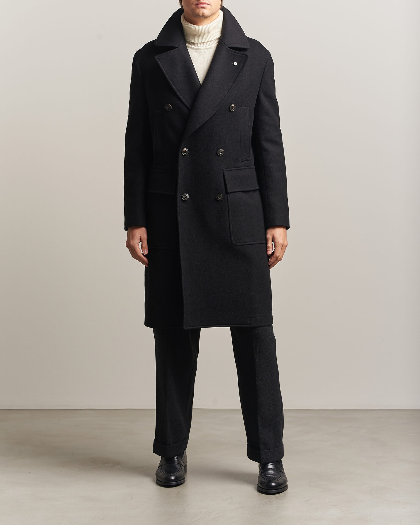 Hombres | Abrigos y chaquetas | L.B.M. 1911 | Double Breasted Wool/Cashmere Coat Black