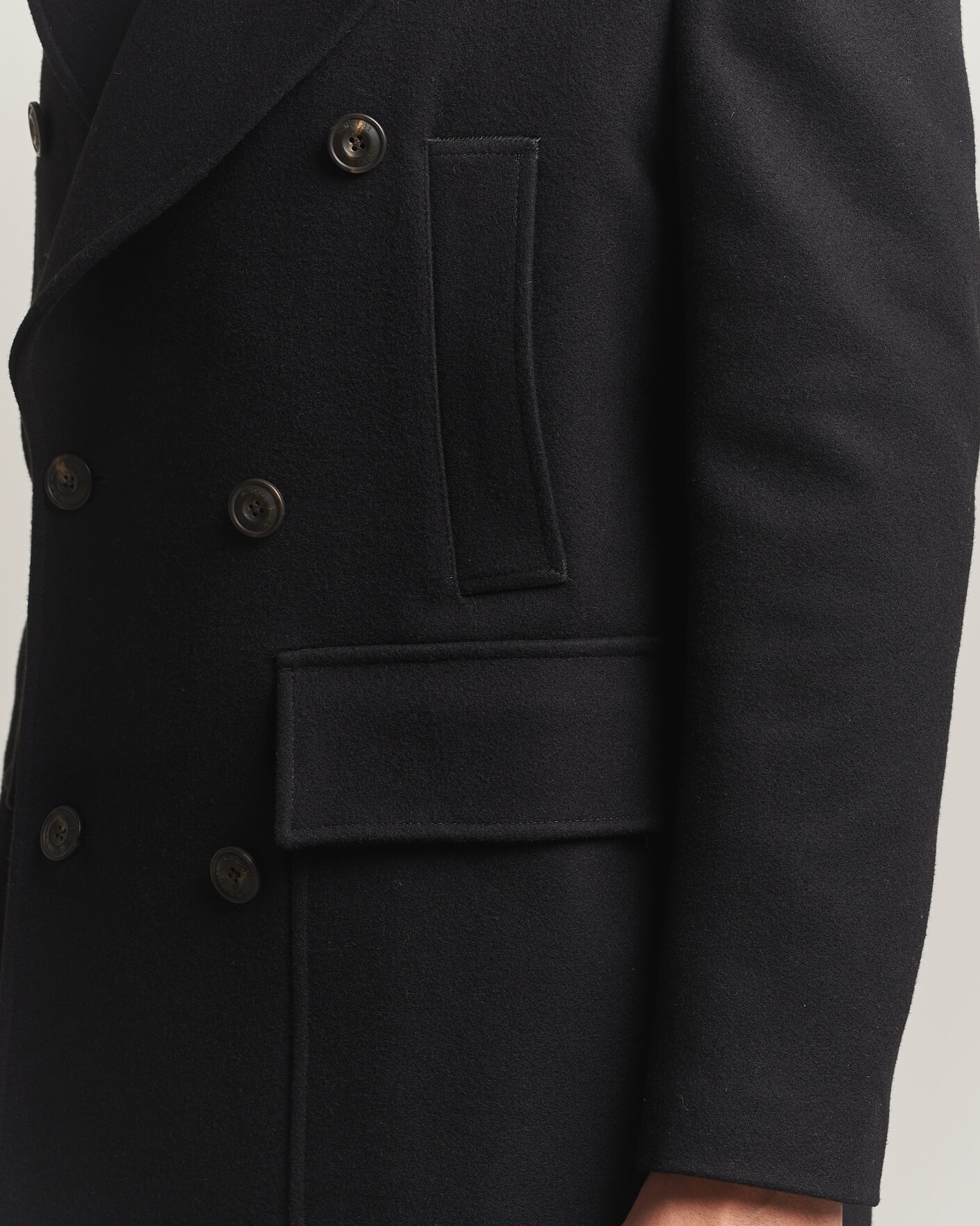 Hombres | Abrigos y chaquetas | L.B.M. 1911 | Double Breasted Wool/Cashmere Coat Black