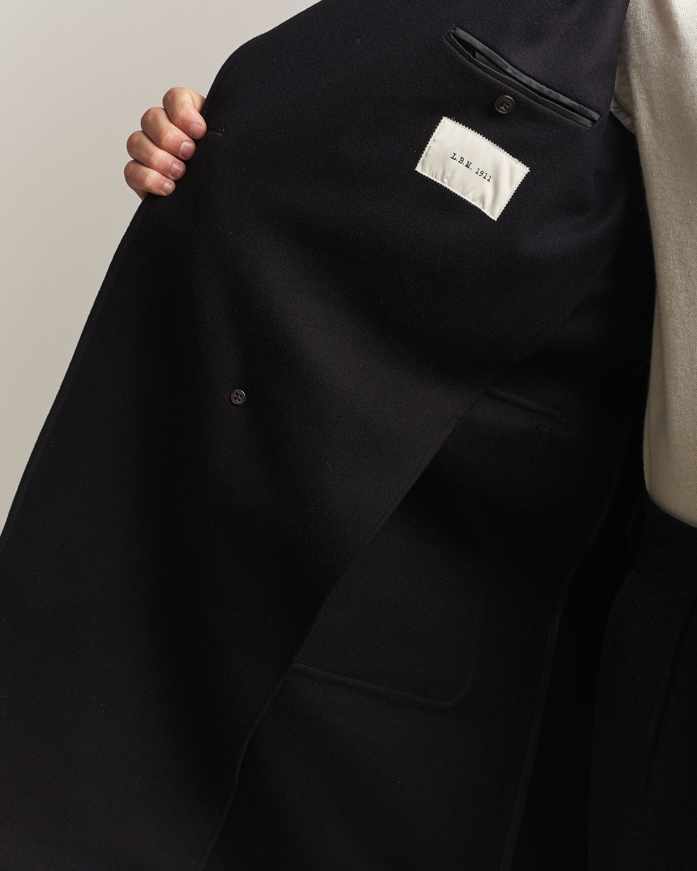 Hombres | Abrigos y chaquetas | L.B.M. 1911 | Double Breasted Wool/Cashmere Coat Black