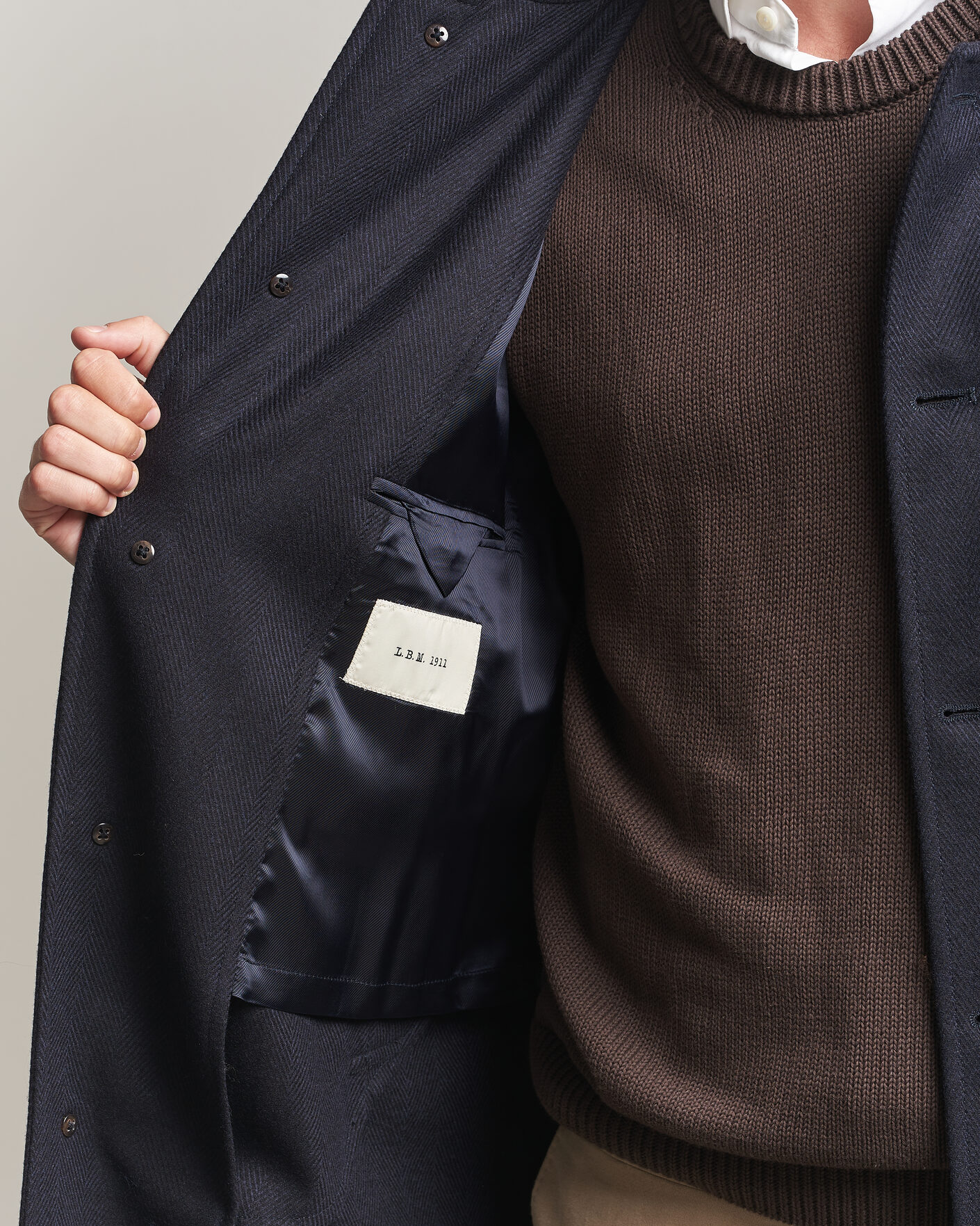 Hombres | Abrigos y chaquetas | L.B.M. 1911 | Wool/Cashmere Raglan Coat Navy