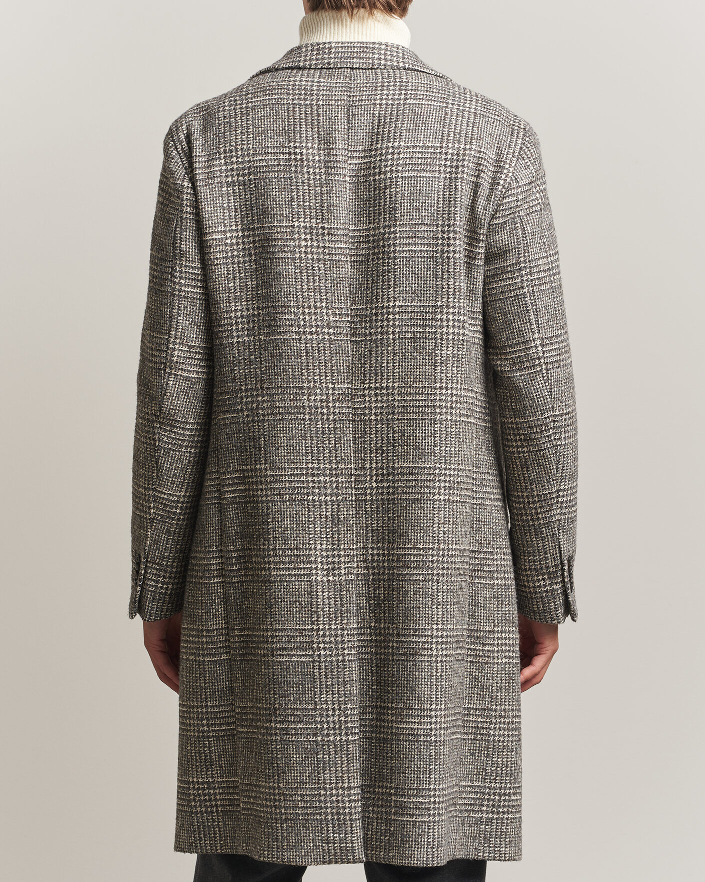 Hombres | Abrigos y chaquetas | L.B.M. 1911 | Checked Wool Coat Grey