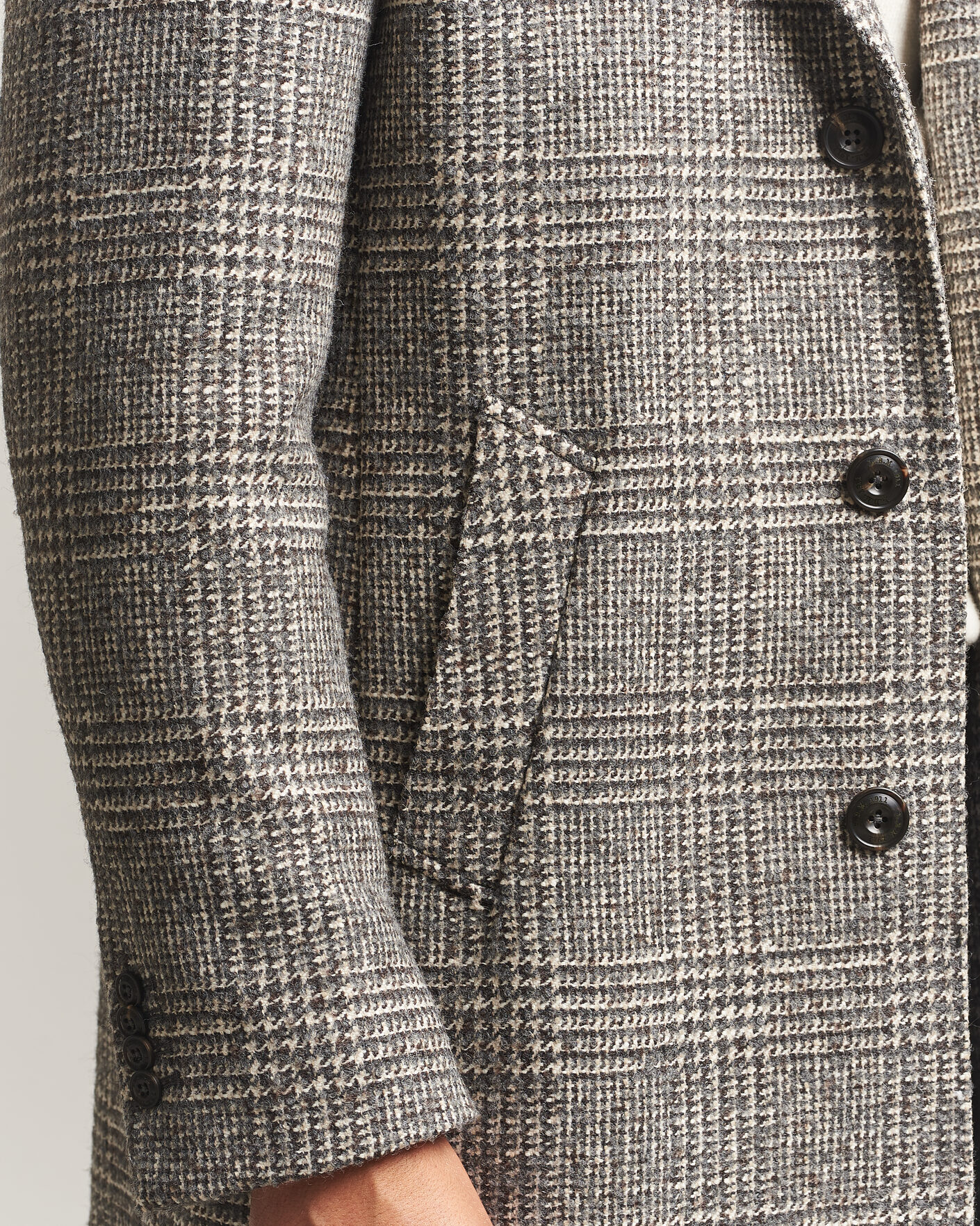 Hombres | Abrigos y chaquetas | L.B.M. 1911 | Checked Wool Coat Grey
