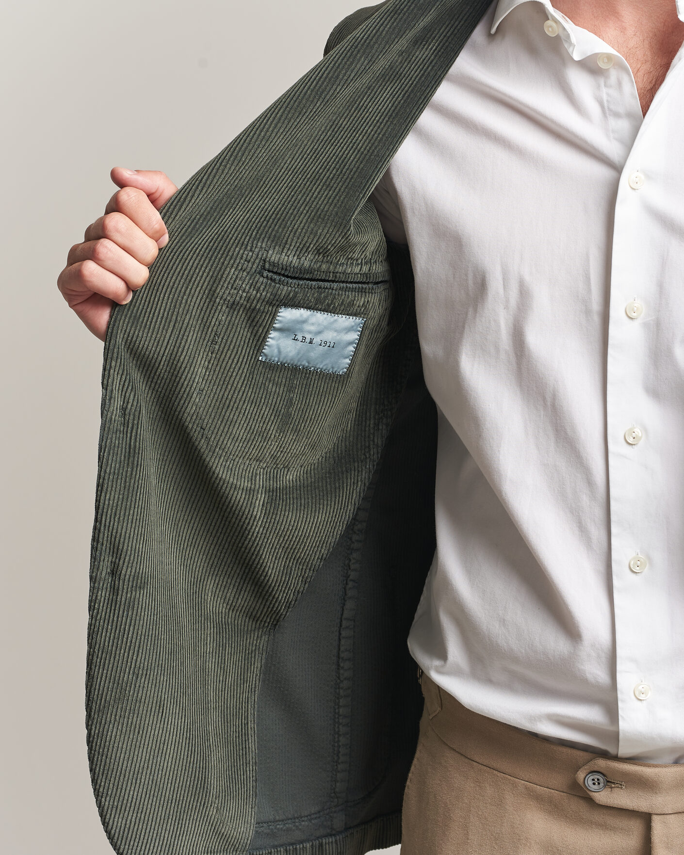 Hombres | Blazers | L.B.M. 1911 | Jack Corduroy Blazer Soft Green