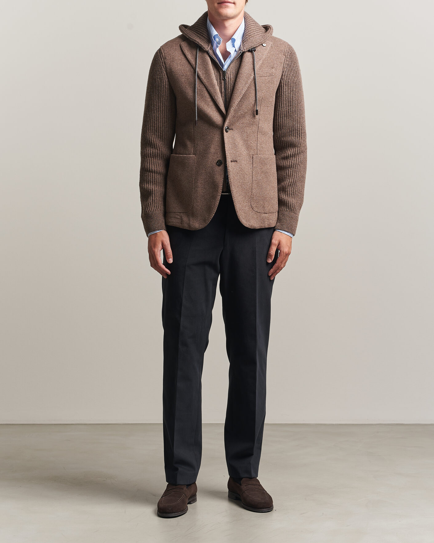 Hombres | Blazers | L.B.M. 1911 | Ivan Hybrid Wool Blazer Brown