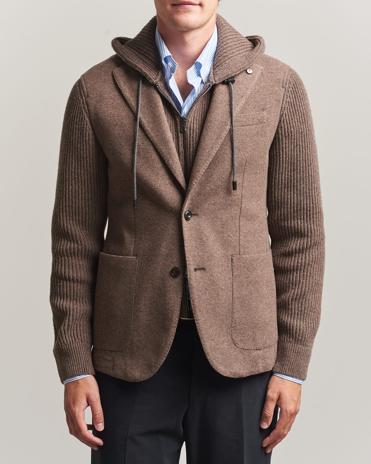 Hombres | Blazers | L.B.M. 1911 | Ivan Hybrid Wool Blazer Brown