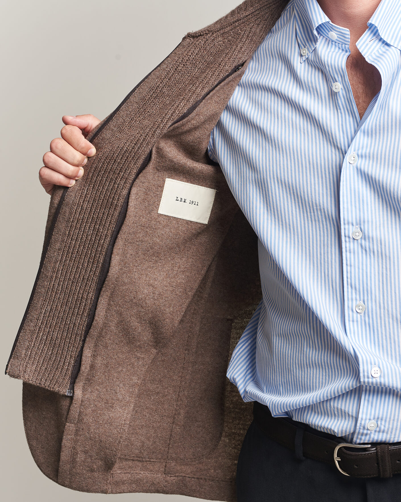 Hombres | Blazers | L.B.M. 1911 | Ivan Hybrid Wool Blazer Brown