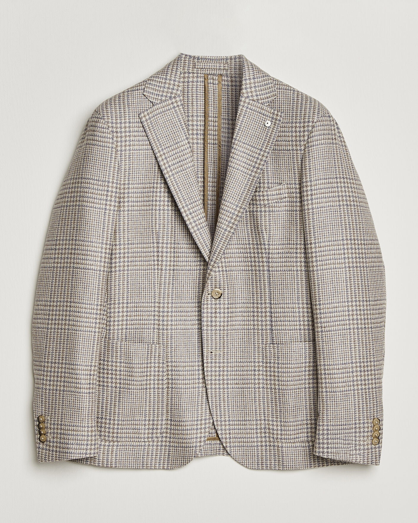 Hombres | Blazers | L.B.M. 1911 | Jack Regular Check Wool/Cashmere/Silk Blazer Brown