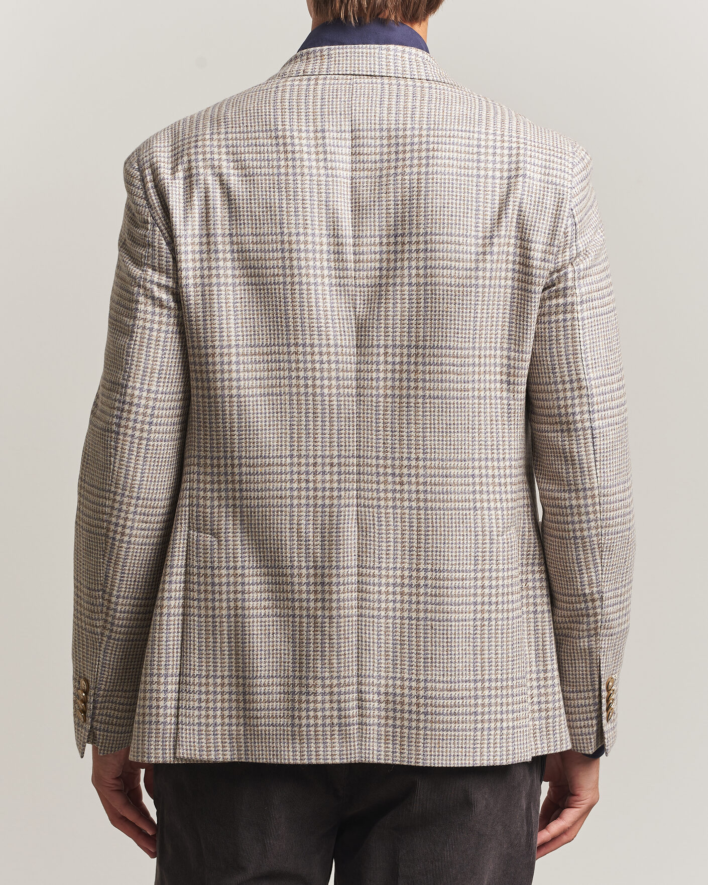 Hombres | Blazers | L.B.M. 1911 | Jack Regular Check Wool/Cashmere/Silk Blazer Brown