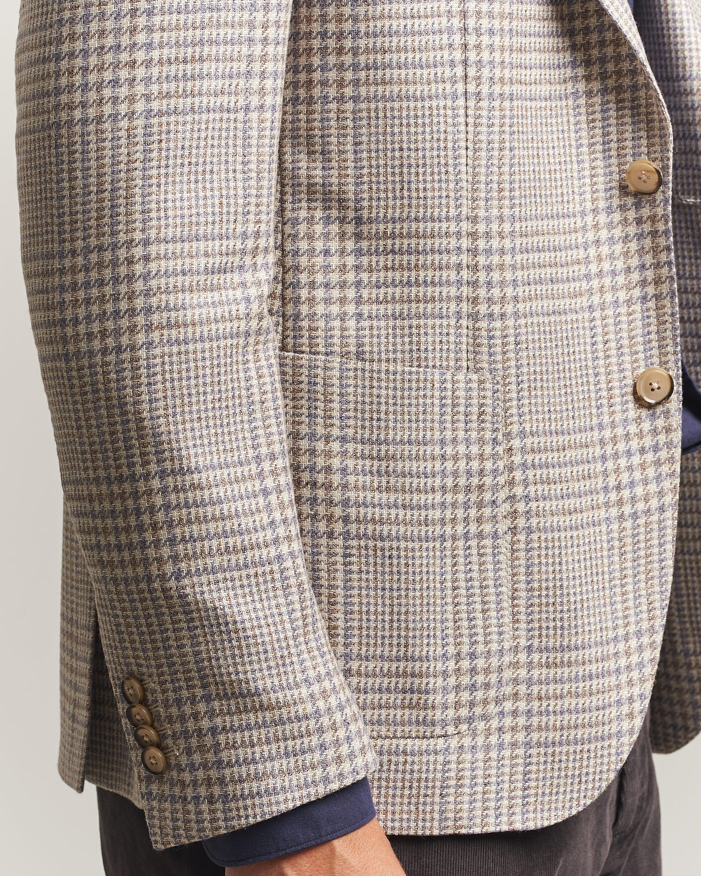 Hombres | Blazers | L.B.M. 1911 | Jack Regular Check Wool/Cashmere/Silk Blazer Brown
