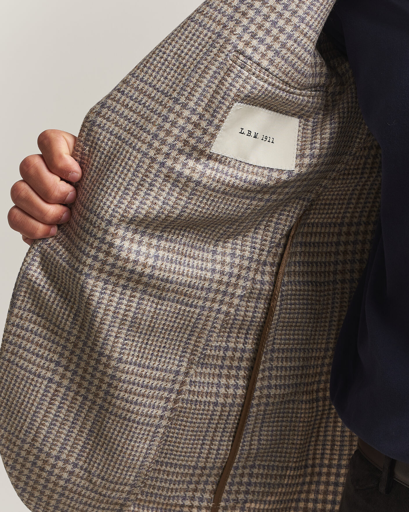 Hombres | Blazers | L.B.M. 1911 | Jack Regular Check Wool/Cashmere/Silk Blazer Brown