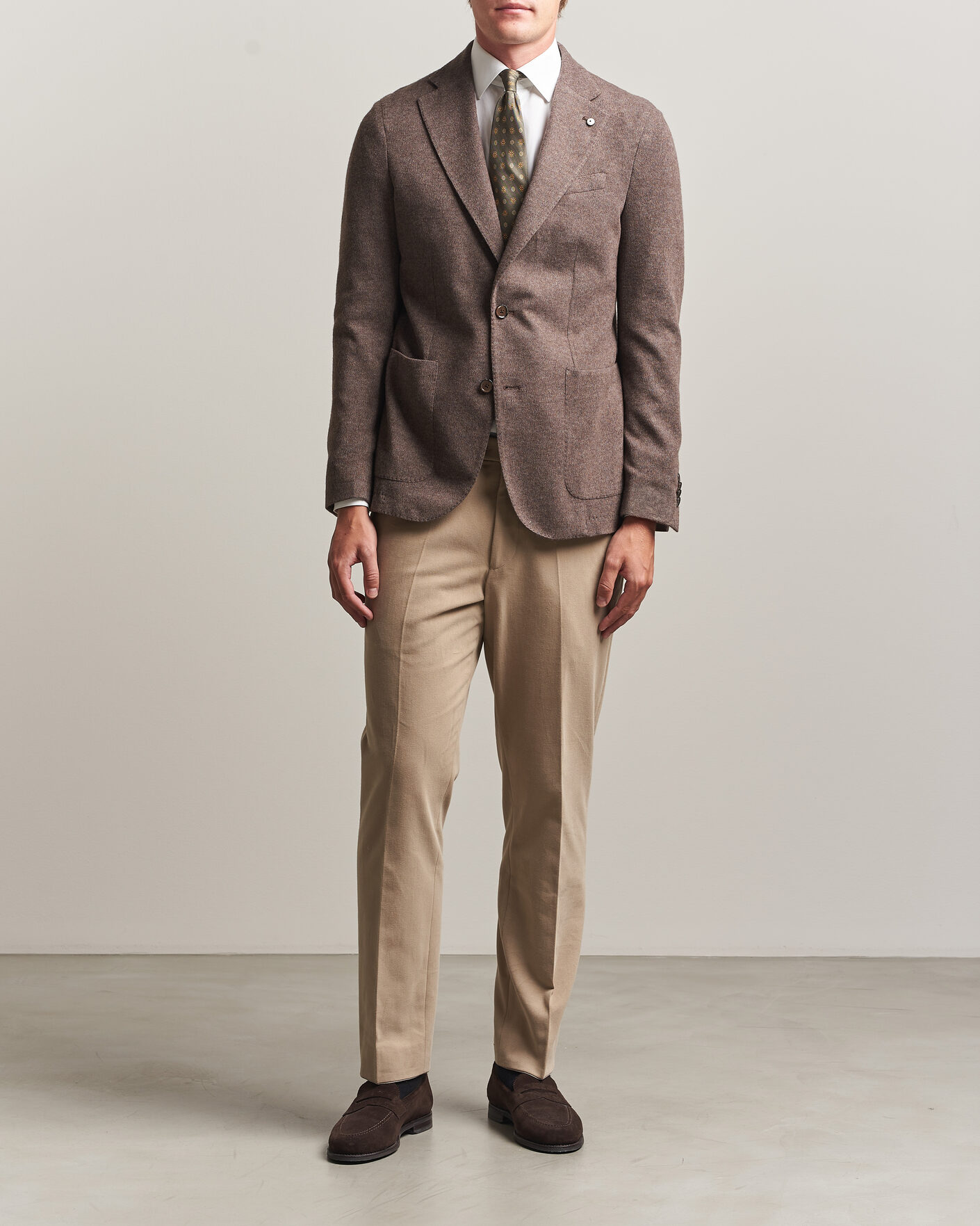 Hombres | Blazers | L.B.M. 1911 | Jack Knitted Cashmere Mix Blazer Brown