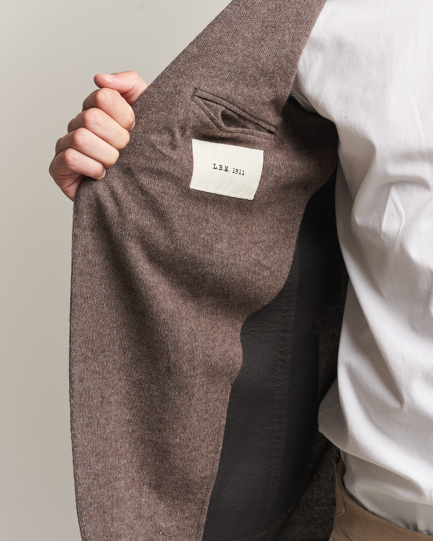 Hombres | Blazers | L.B.M. 1911 | Jack Knitted Cashmere Mix Blazer Brown