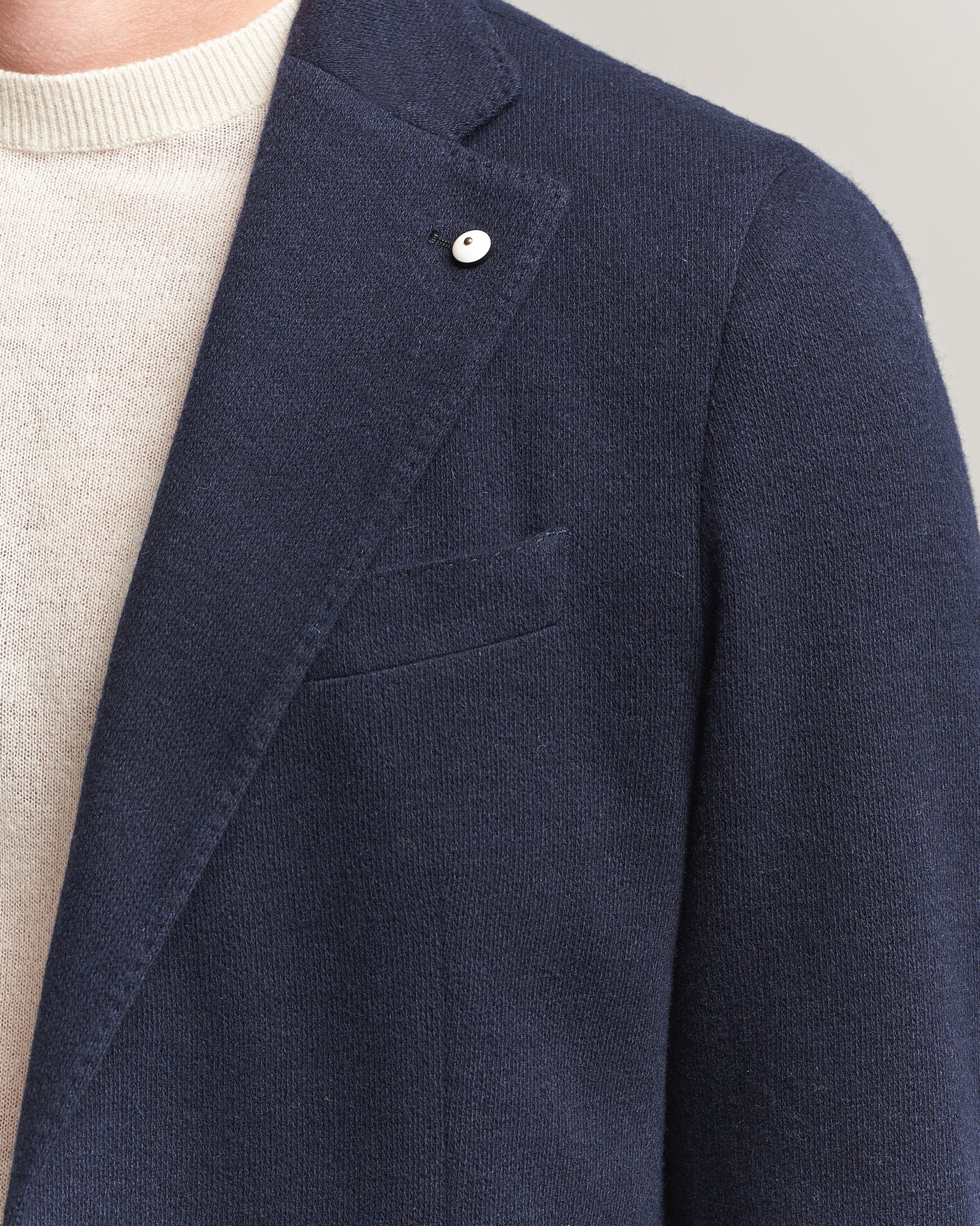 Hombres | Blazers | L.B.M. 1911 | Jack Knitted Cashmere Mix Blazer Navy