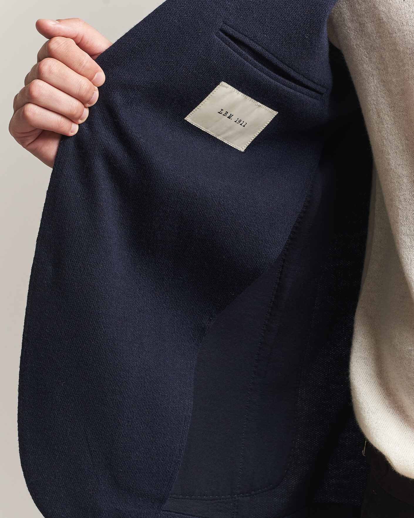 Hombres | Blazers | L.B.M. 1911 | Jack Knitted Cashmere Mix Blazer Navy
