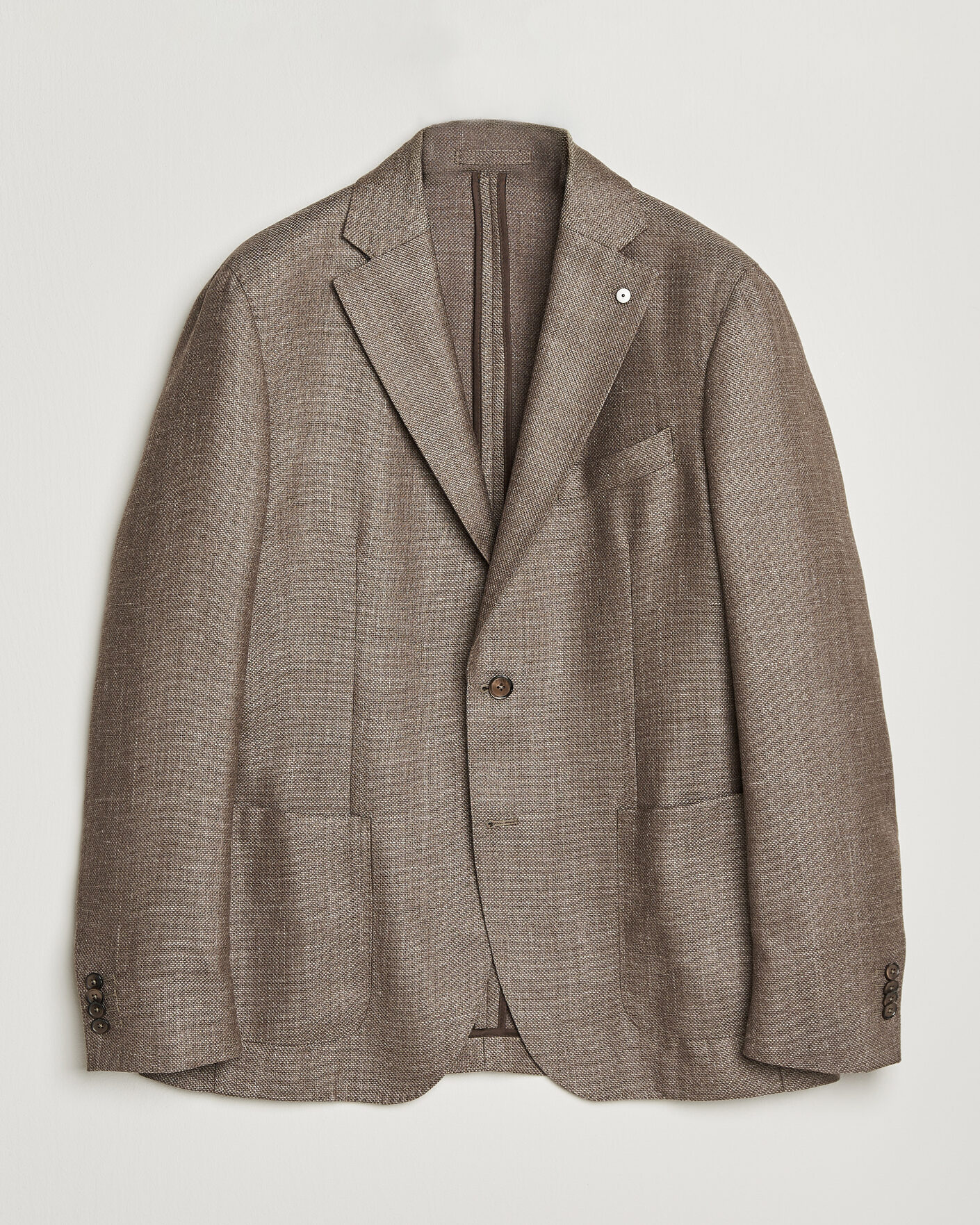 Hombres | Blazers | L.B.M. 1911 | Jack Wool/Silk Hopsack Blazer Brown