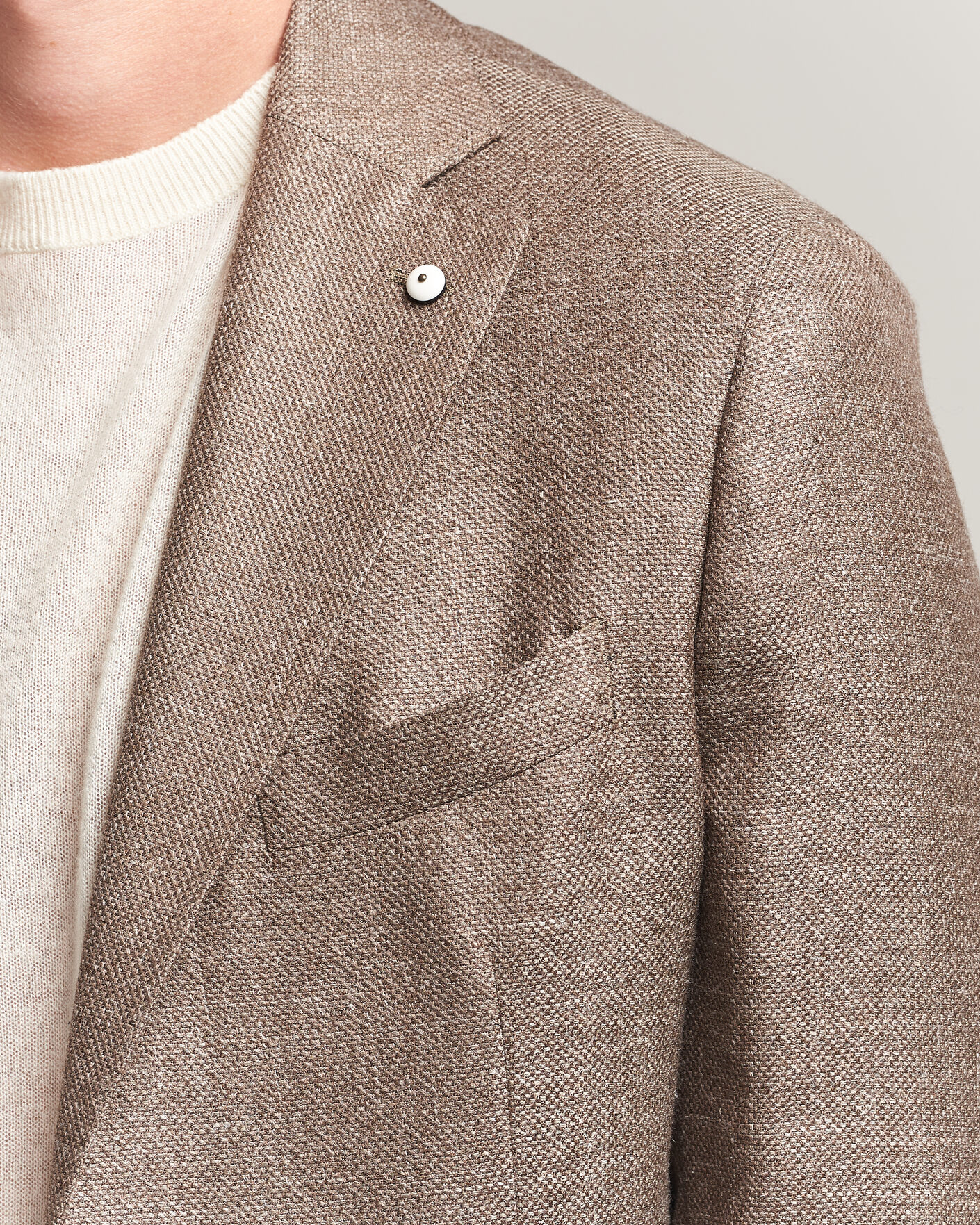Hombres | Blazers | L.B.M. 1911 | Jack Wool/Silk Hopsack Blazer Brown