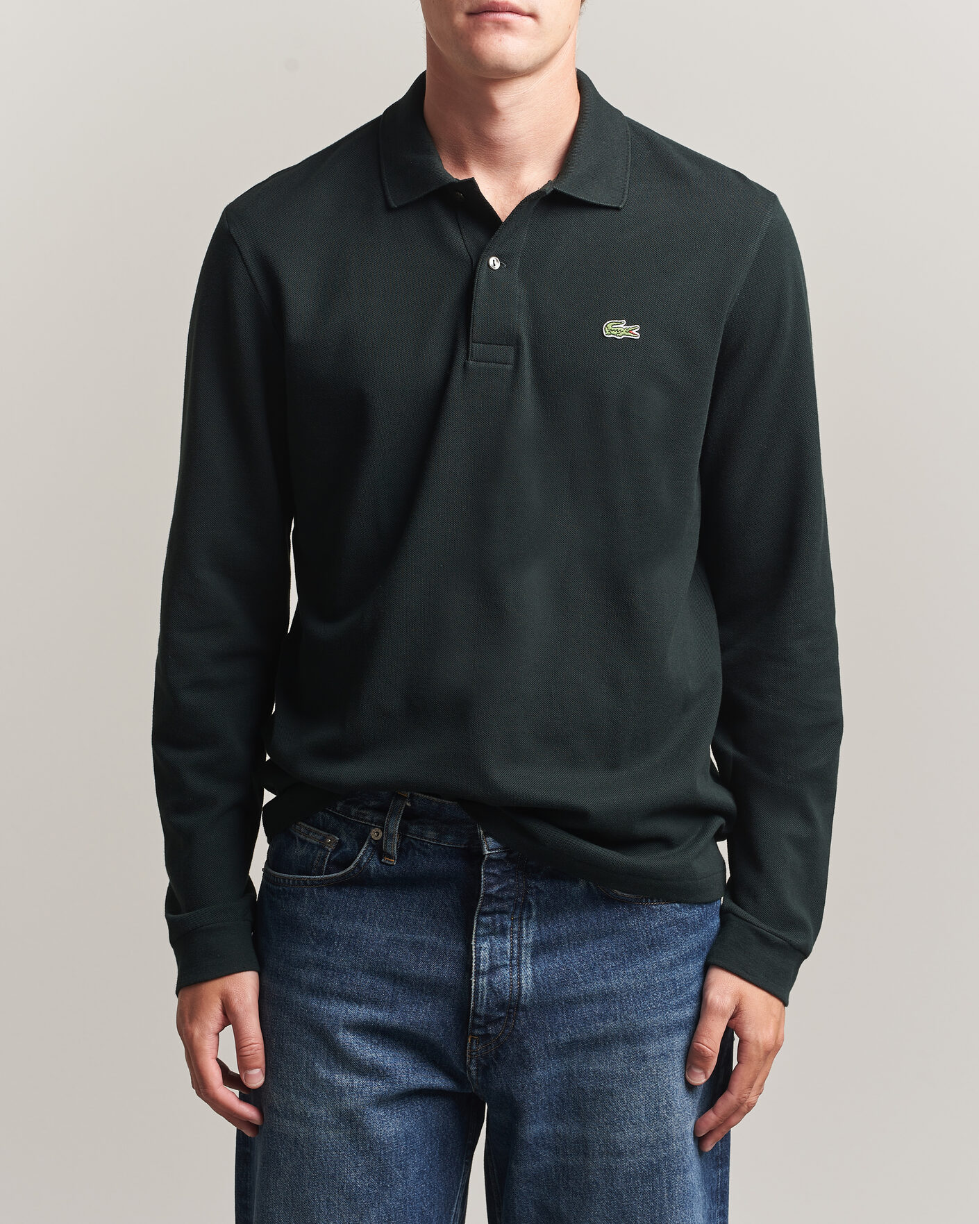 Hombres | Polos | Lacoste | Original Long Sleeve Polo Piké Dark Varech
