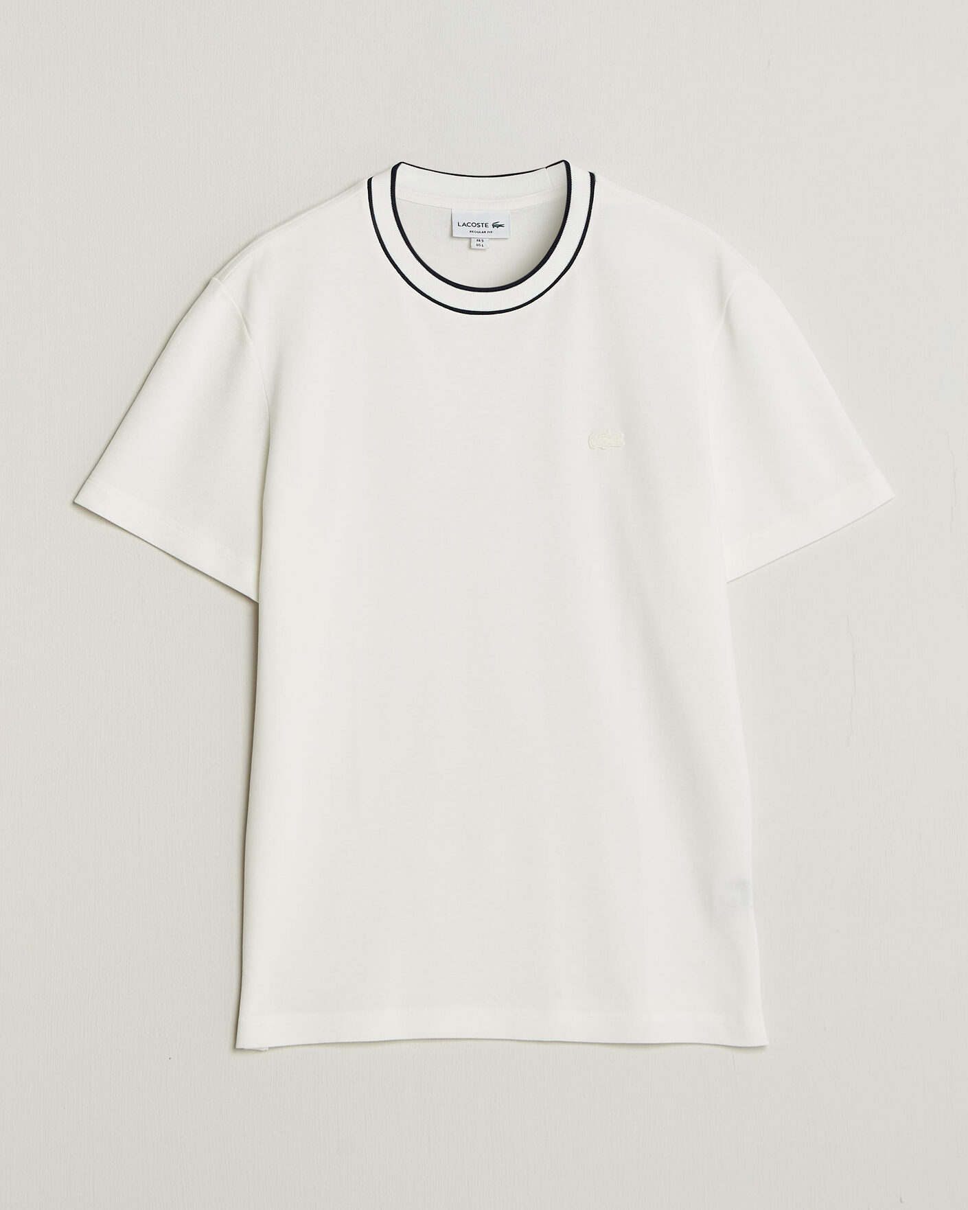 Hombres | Camisetas | Lacoste | Contrast Rib Piqué T-Shirt Flour