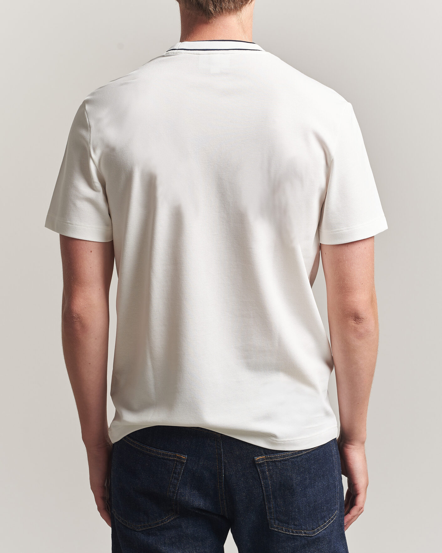 Hombres | Camisetas | Lacoste | Contrast Rib Piqué T-Shirt Flour