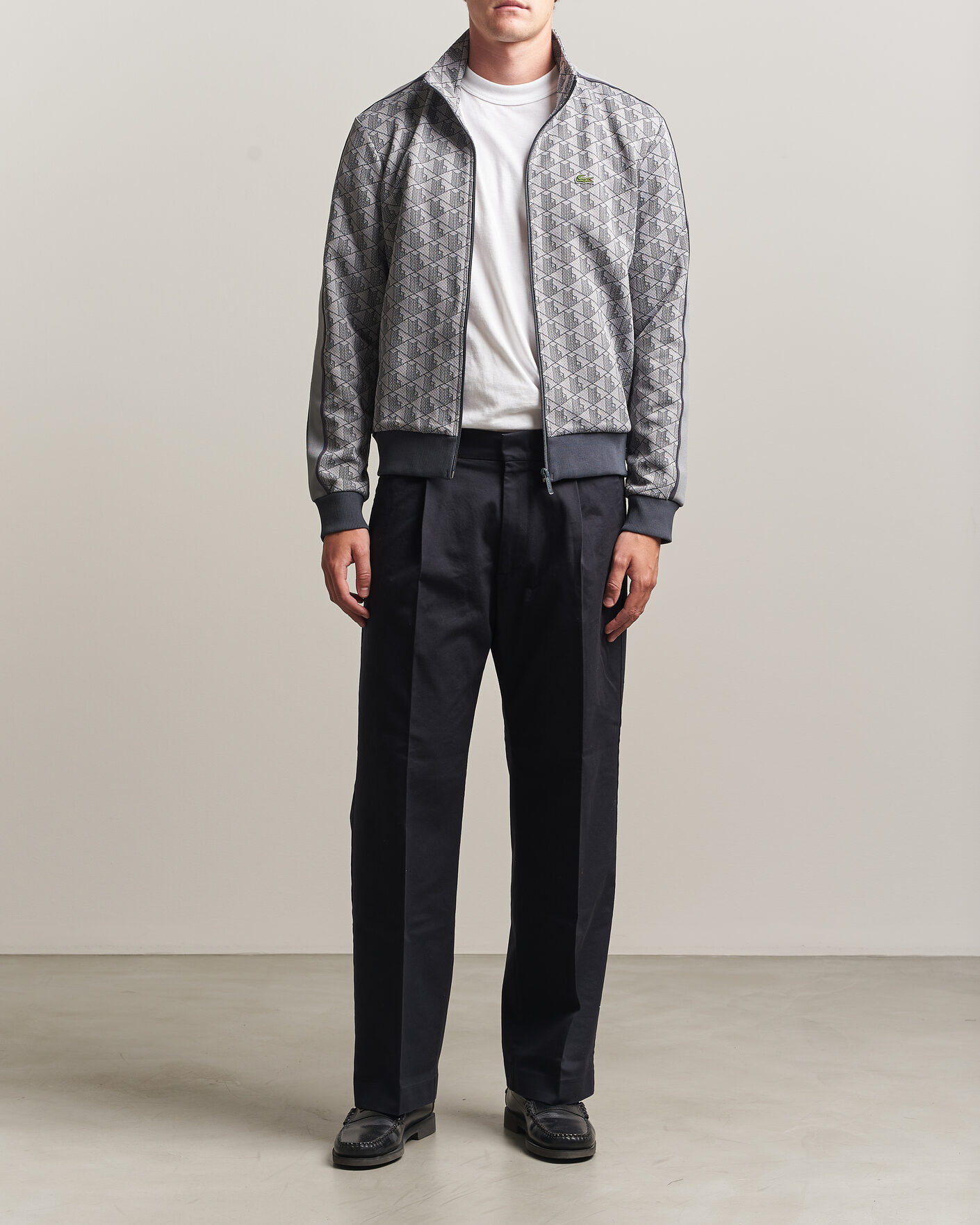 Hombres | Jerséis y prendas de punto | Lacoste | Monogram Track Jacket Calluna/Graphite
