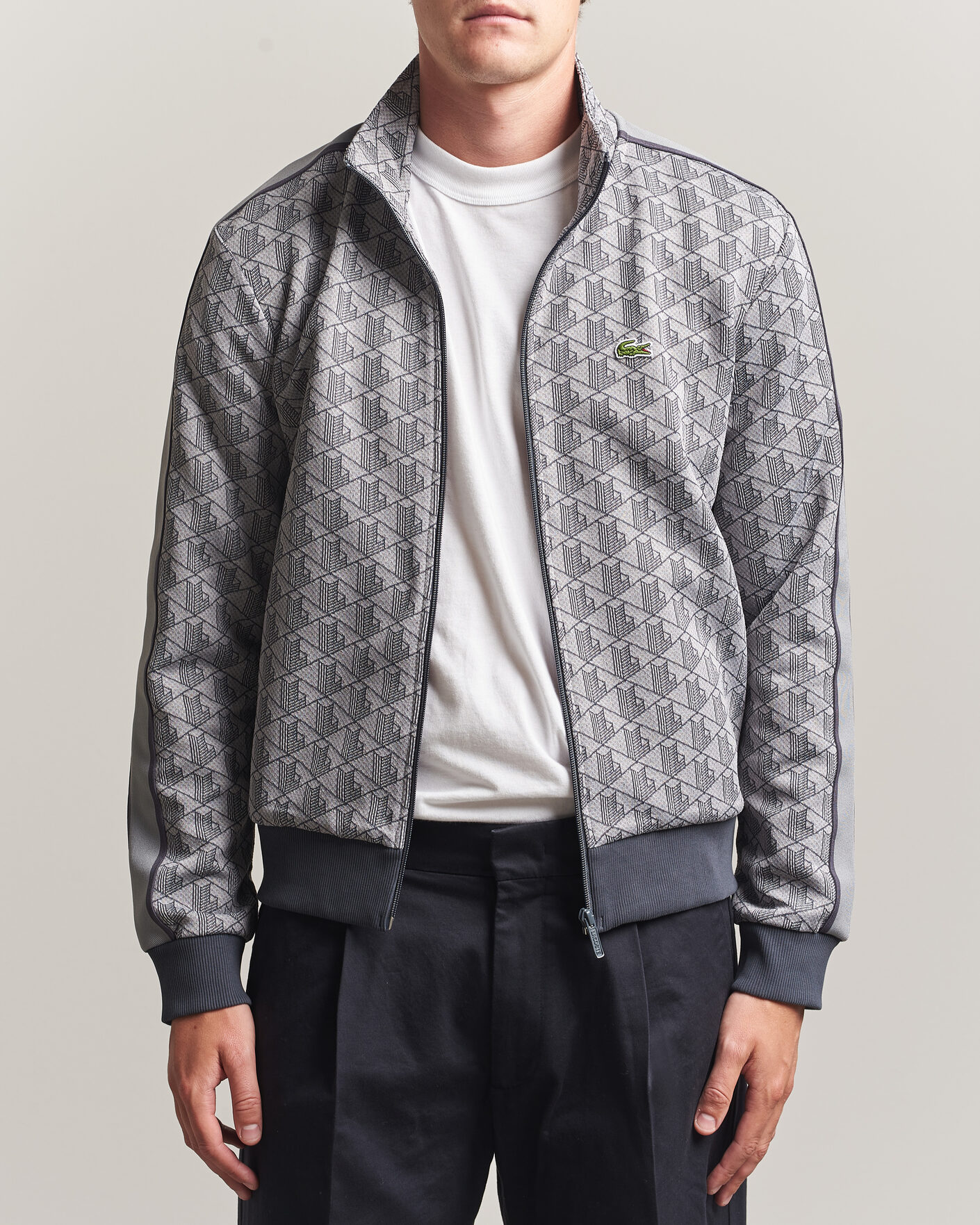 Hombres | Jerséis y prendas de punto | Lacoste | Monogram Track Jacket Calluna/Graphite