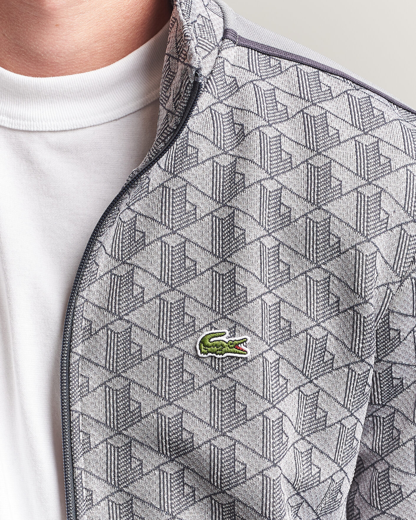 Hombres | Jerséis y prendas de punto | Lacoste | Monogram Track Jacket Calluna/Graphite