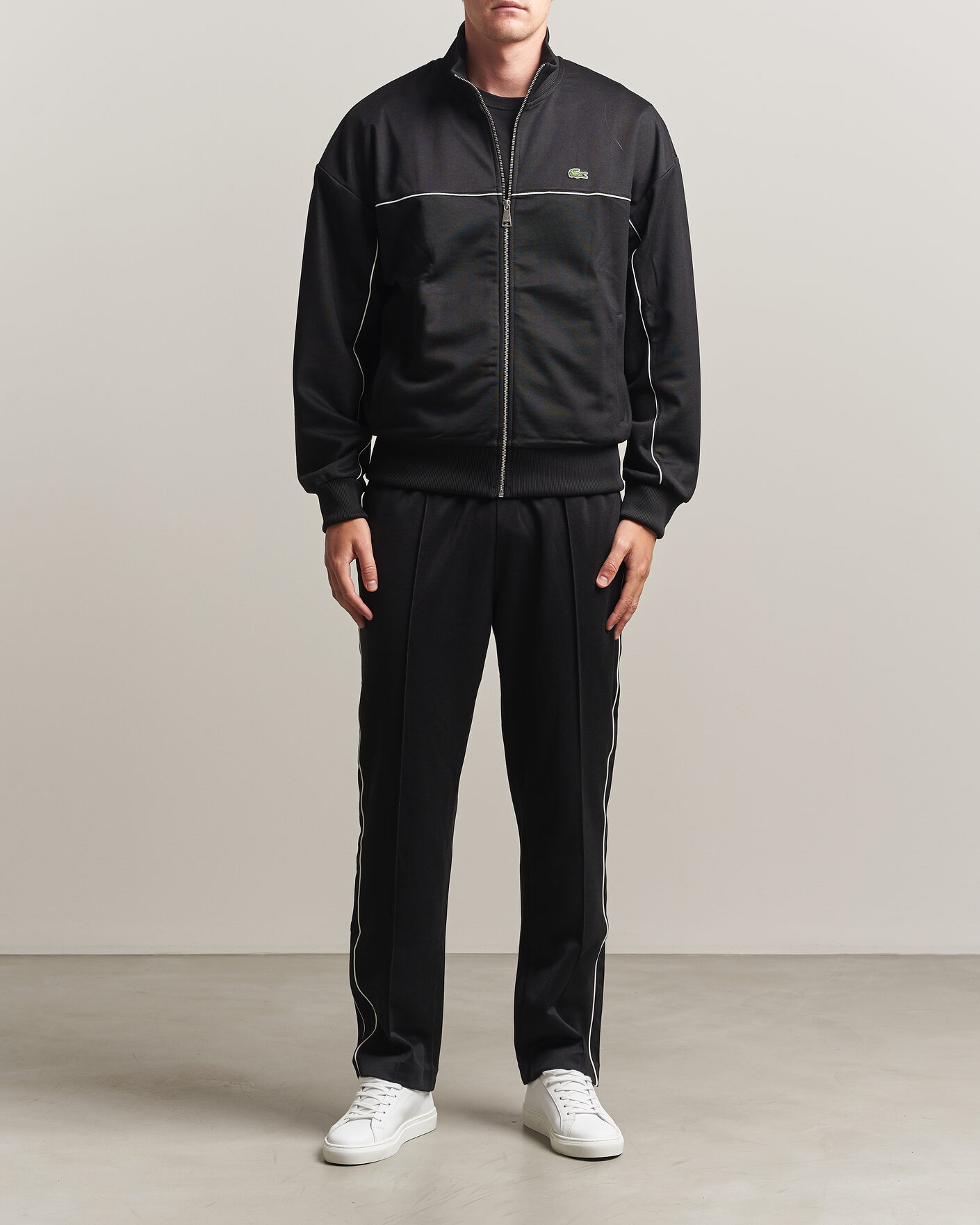 Hombres | Jerséis y prendas de punto | Lacoste | Piqué Track Jacket Black