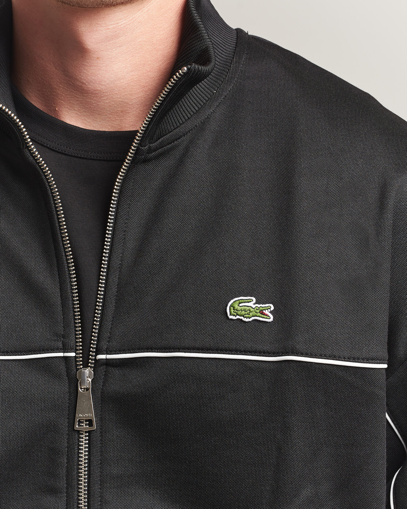 Hombres | Jerséis y prendas de punto | Lacoste | Piqué Track Jacket Black