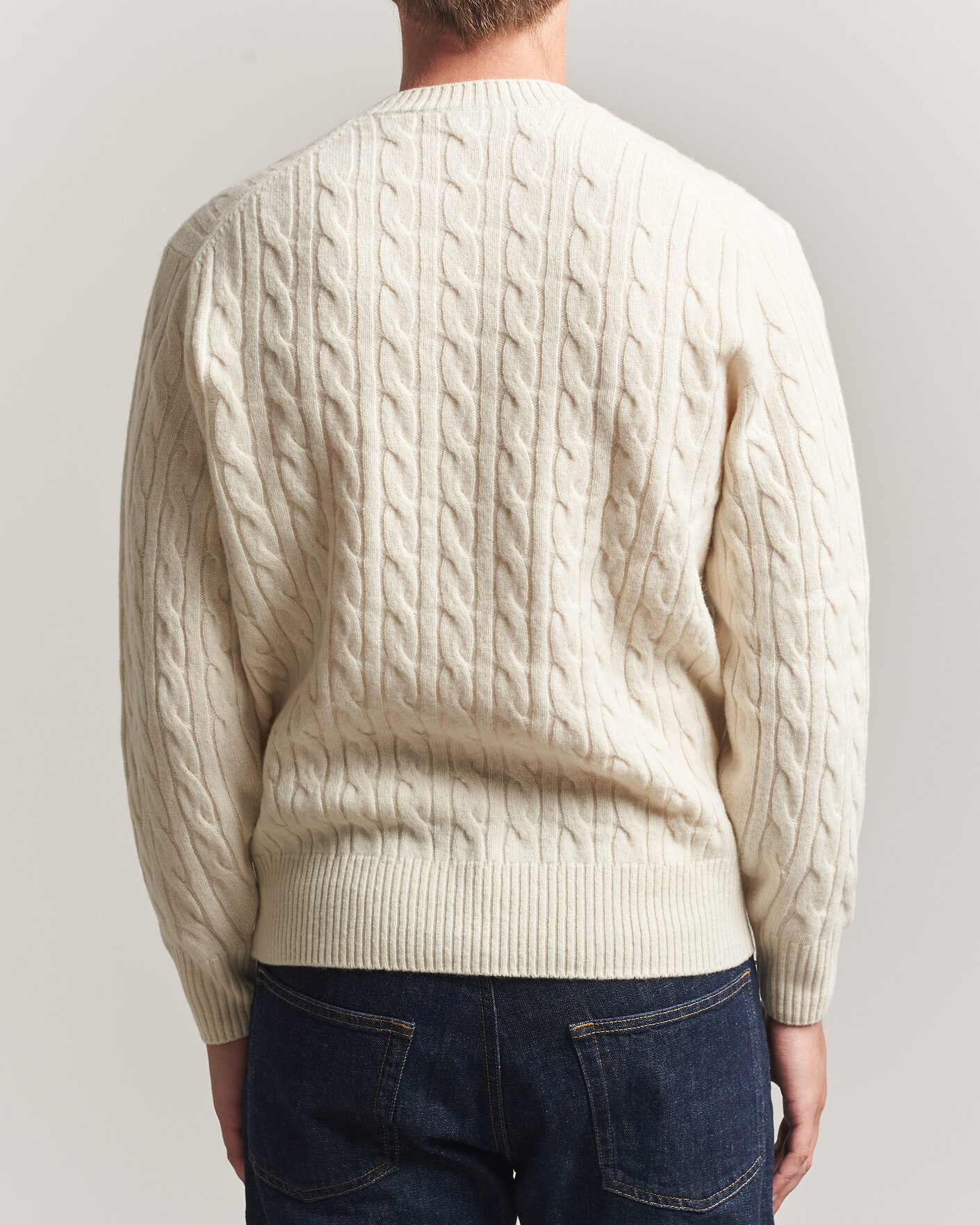 Hombres | Jerséis y prendas de punto | Lacoste | Carded Wool Cable Crew Neck Lapland
