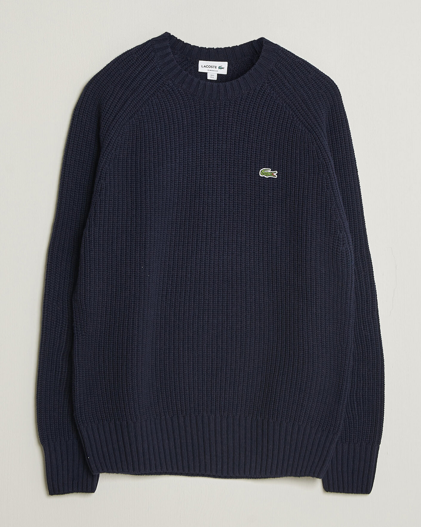 Hombres | Jerséis y prendas de punto | Lacoste | Heavy Wool Knitted Sweater Navy Blue