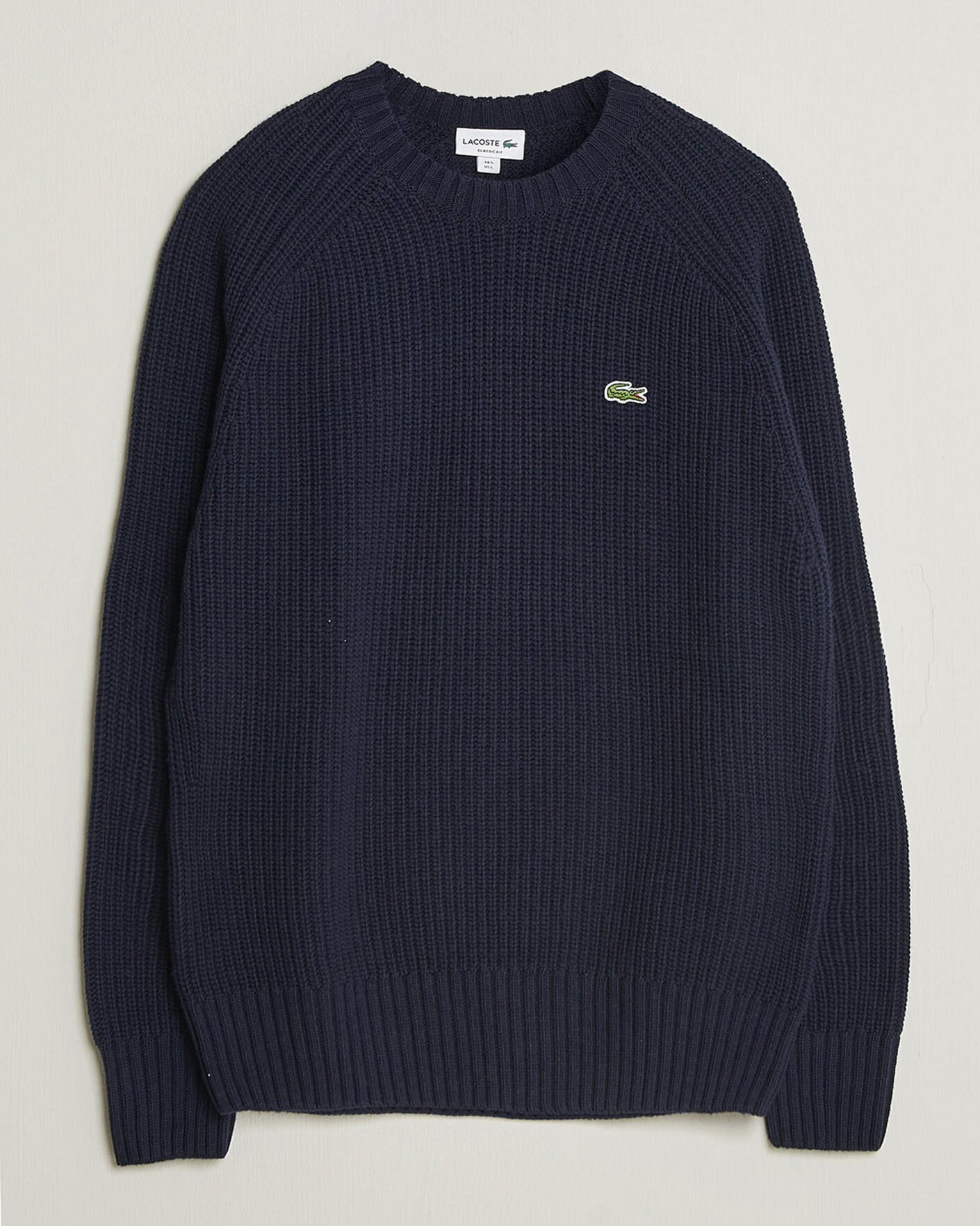 Hombres | Jerséis y prendas de punto | Lacoste | Heavy Wool Knitted Sweater Navy Blue