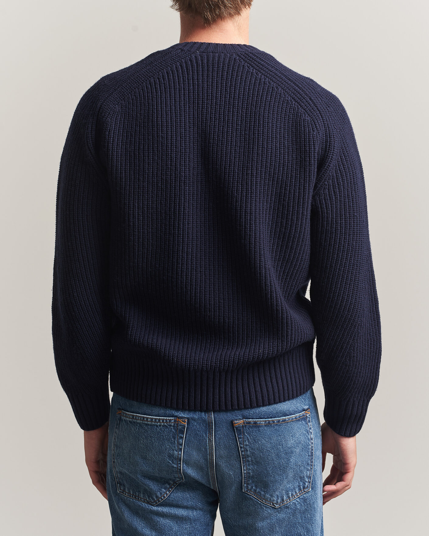 Hombres | Jerséis y prendas de punto | Lacoste | Heavy Wool Knitted Sweater Navy Blue