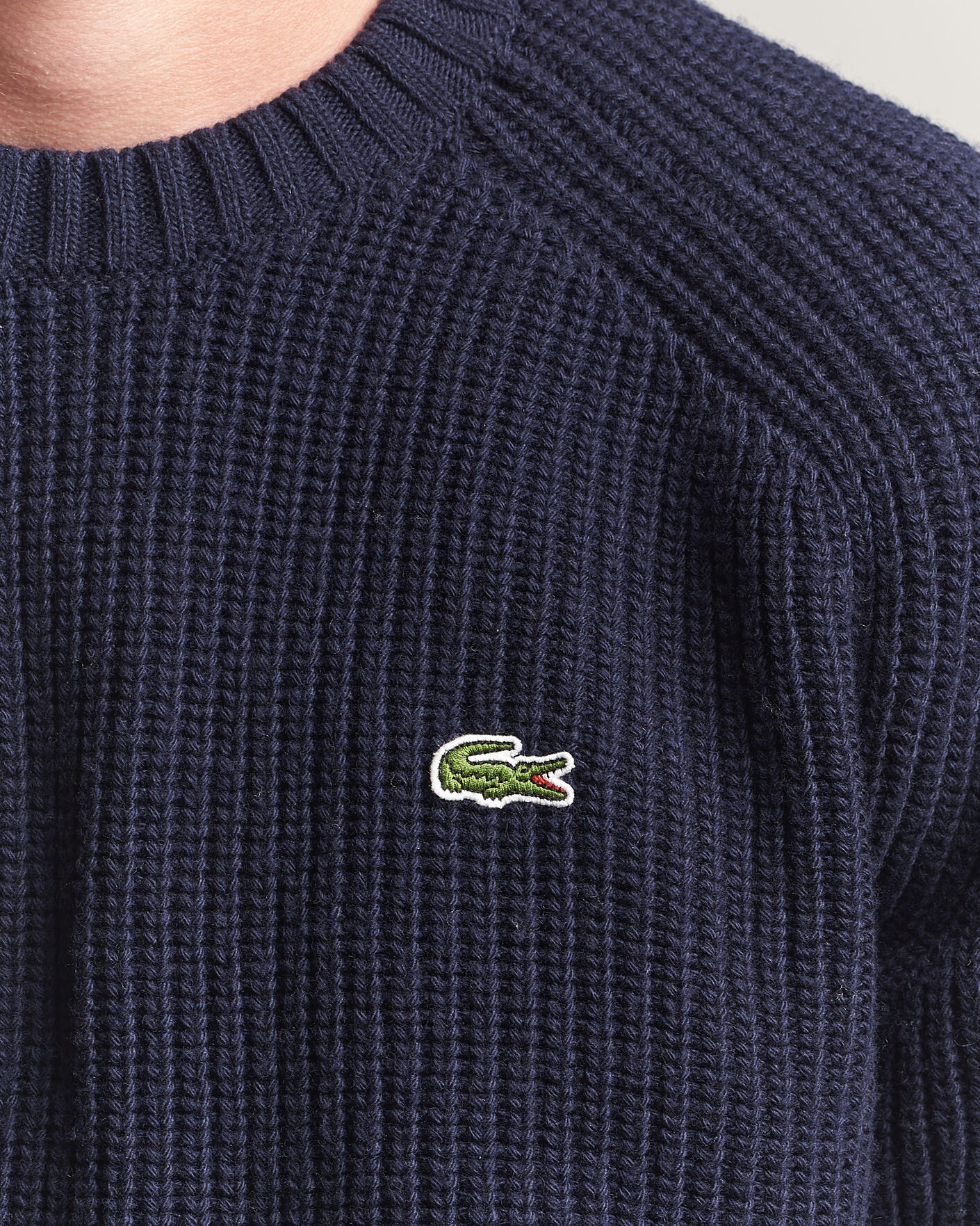 Hombres | Jerséis y prendas de punto | Lacoste | Heavy Wool Knitted Sweater Navy Blue