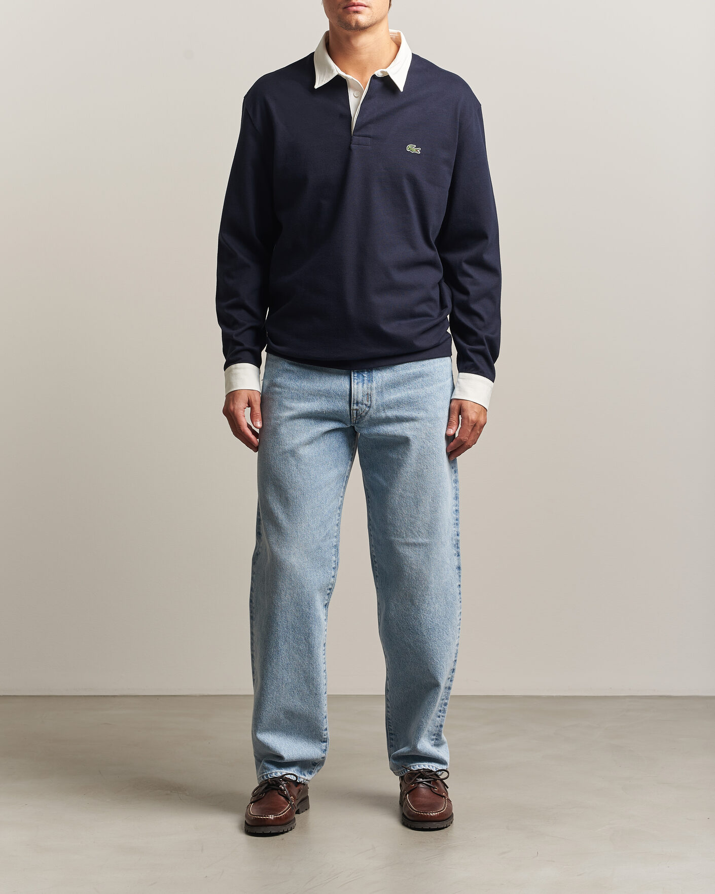 Hombres | Jerséis y prendas de punto | Lacoste | Heavy Cotton Rugger Dark Navy