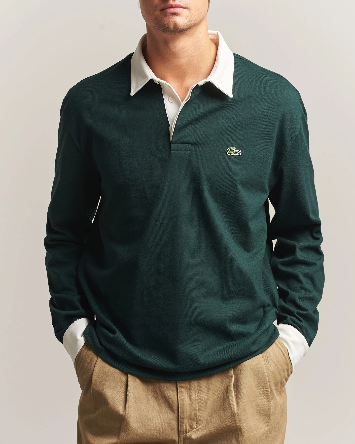 Hombres | Jerséis y prendas de punto | Lacoste | Heavy Cotton Rugger Sinople