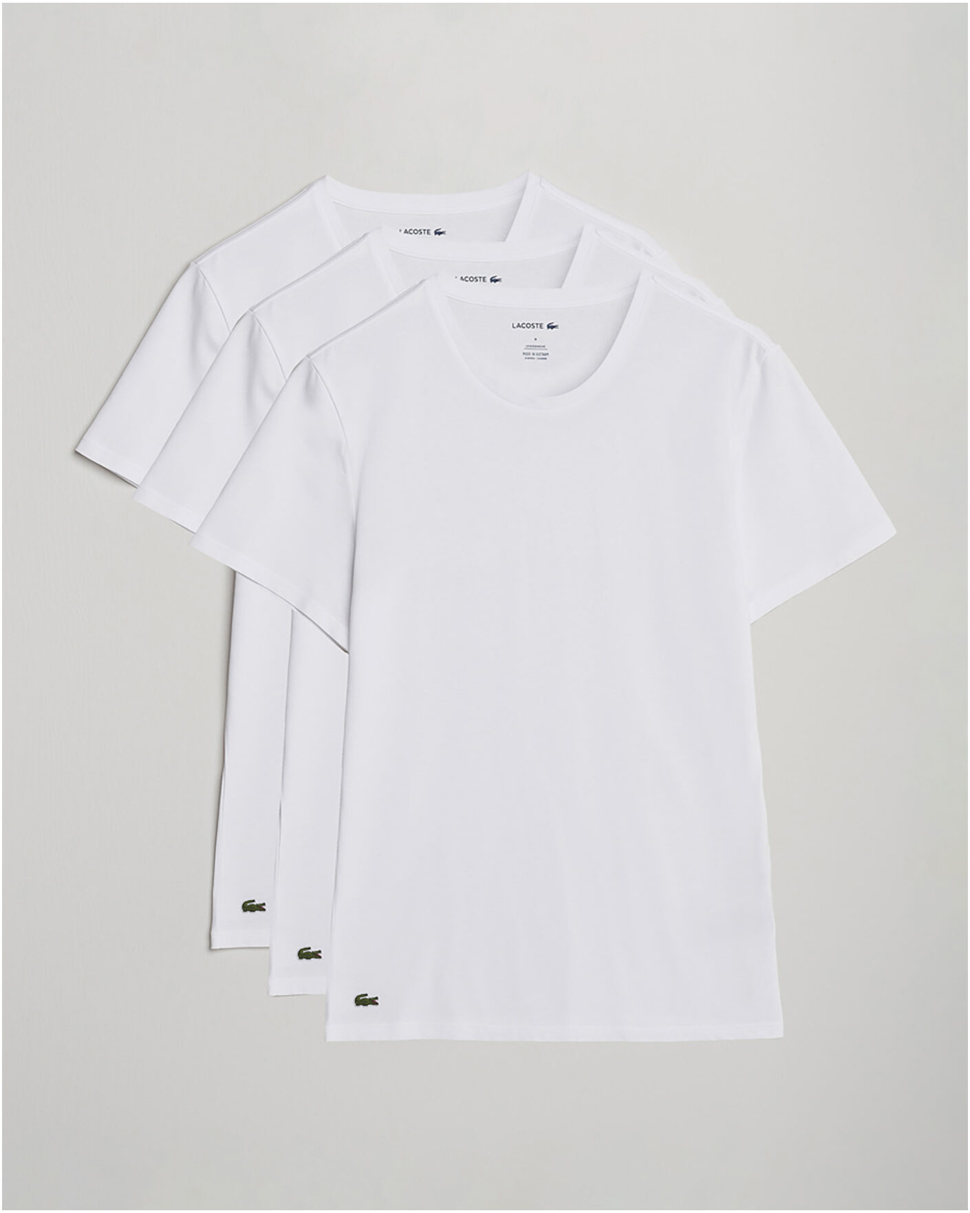 Hombres | Camisetas | Lacoste | 3-Pack Crew Neck T-Shirt White