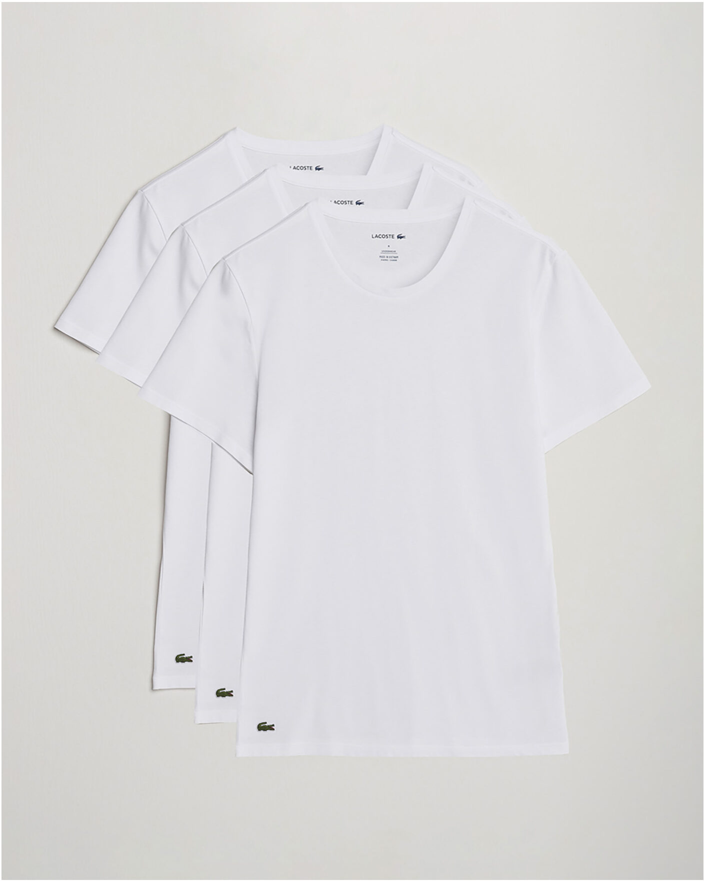 Hombres | Camisetas | Lacoste | 3-Pack Crew Neck T-Shirt White